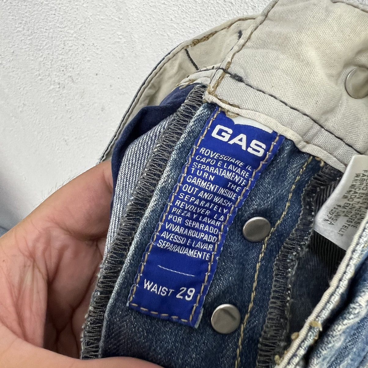Vintage VINTAGE GAS MADE IN ITALY DISTRESSED DENIM Size US 32 / EU 48 - 14 Thumbnail