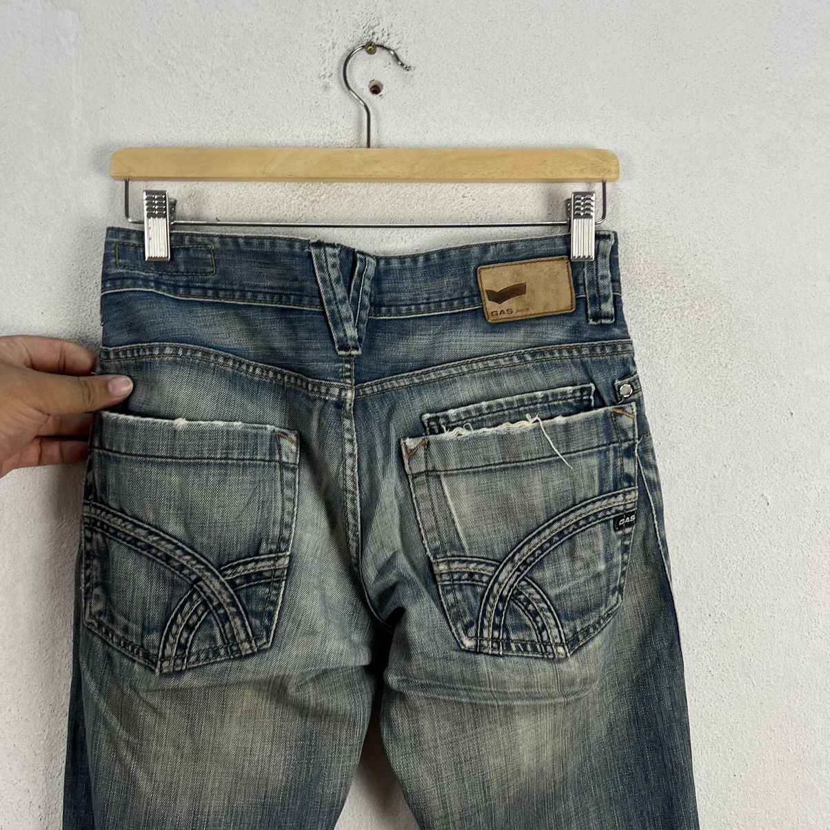 Vintage VINTAGE GAS MADE IN ITALY DISTRESSED DENIM Size US 32 / EU 48 - 9 Thumbnail
