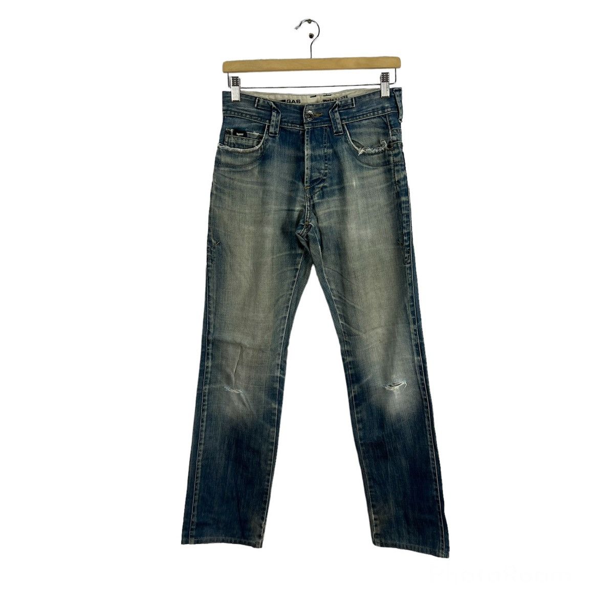Vintage VINTAGE GAS MADE IN ITALY DISTRESSED DENIM Size US 32 / EU 48 - 1 Thumbnail