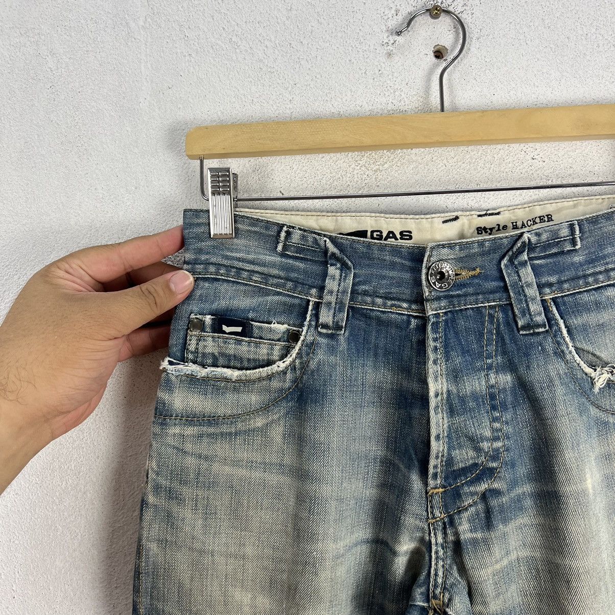 Vintage VINTAGE GAS MADE IN ITALY DISTRESSED DENIM Size US 32 / EU 48 - 5 Thumbnail