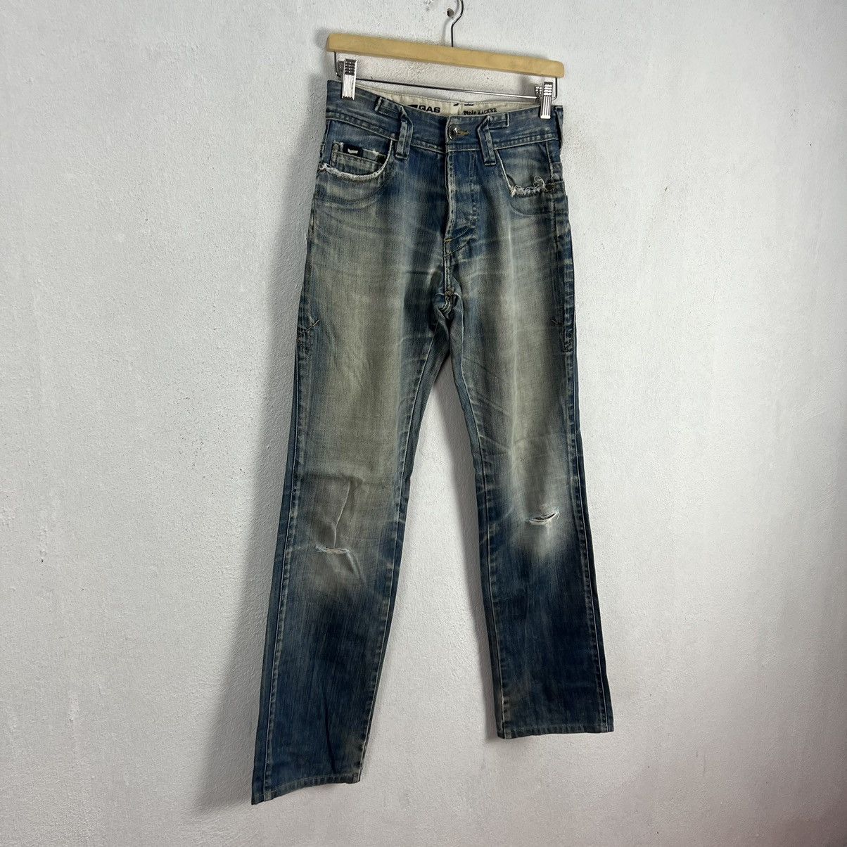 Vintage VINTAGE GAS MADE IN ITALY DISTRESSED DENIM Size US 32 / EU 48 - 2 Thumbnail