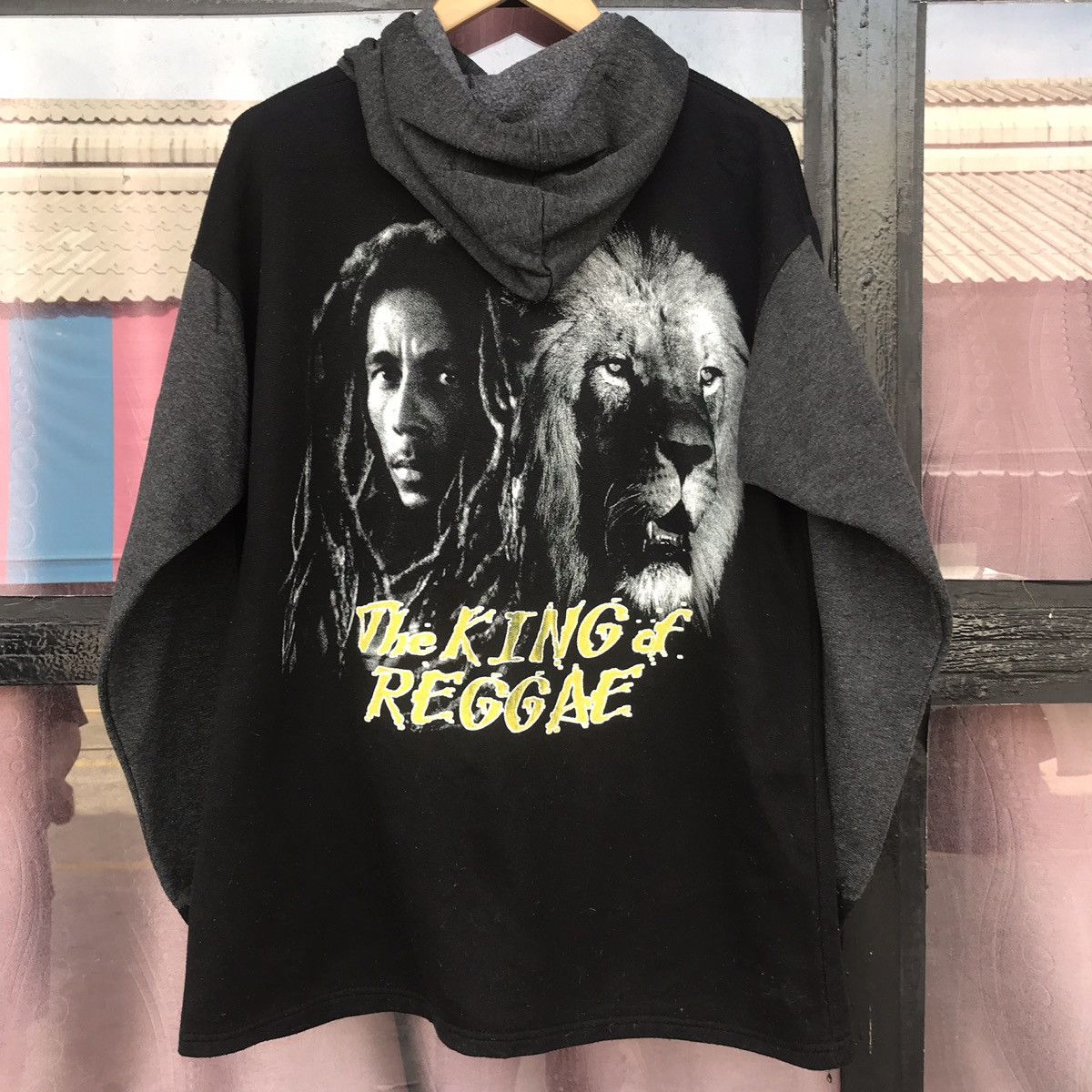 Rap Tees Bob Marley King Of Reggae Hoodie Bootleg 90s Size US L / EU 52-54 / 3 - 2 Thumbnail