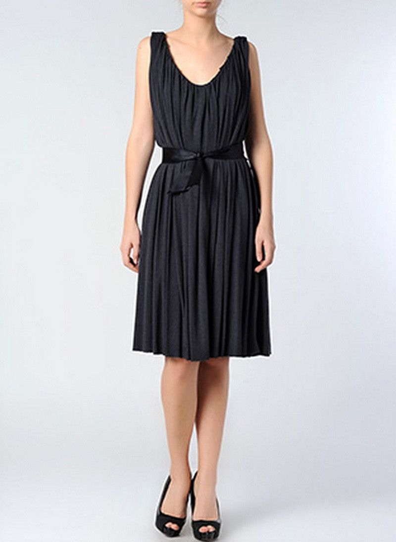 Lanvin LANVIN anthracite gray woven wool empire dress 36 FR / 4 US Size XS / US 0-2 / IT 36-38 - 1 Thumbnail