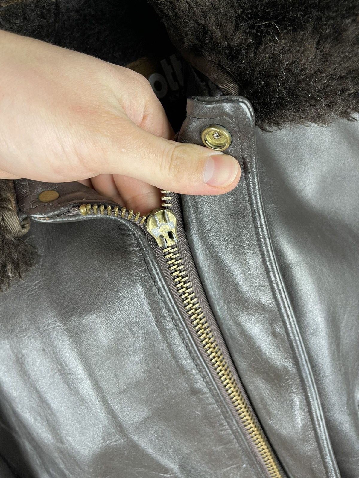 Schott Schott NYC vintage G1 aviator leather bomber jckt military Size US M / EU 48-50 / 2 - 18 Thumbnail