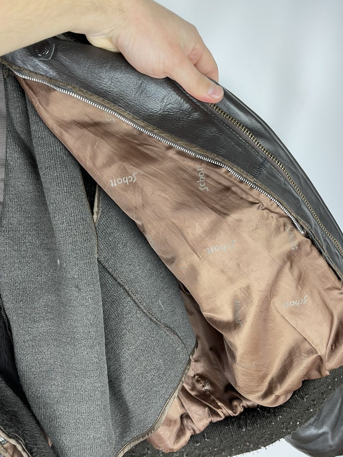 Schott Schott NYC vintage G1 aviator leather bomber jckt military Size US M / EU 48-50 / 2 - 22 Thumbnail