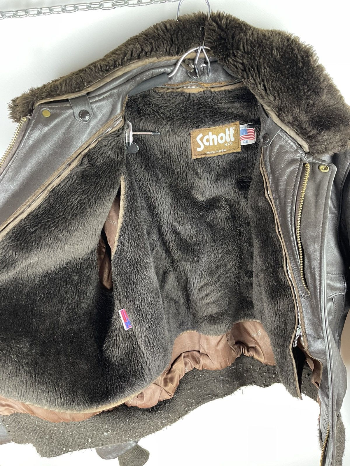 Schott Schott NYC vintage G1 aviator leather bomber jckt military Size US M / EU 48-50 / 2 - 19 Thumbnail