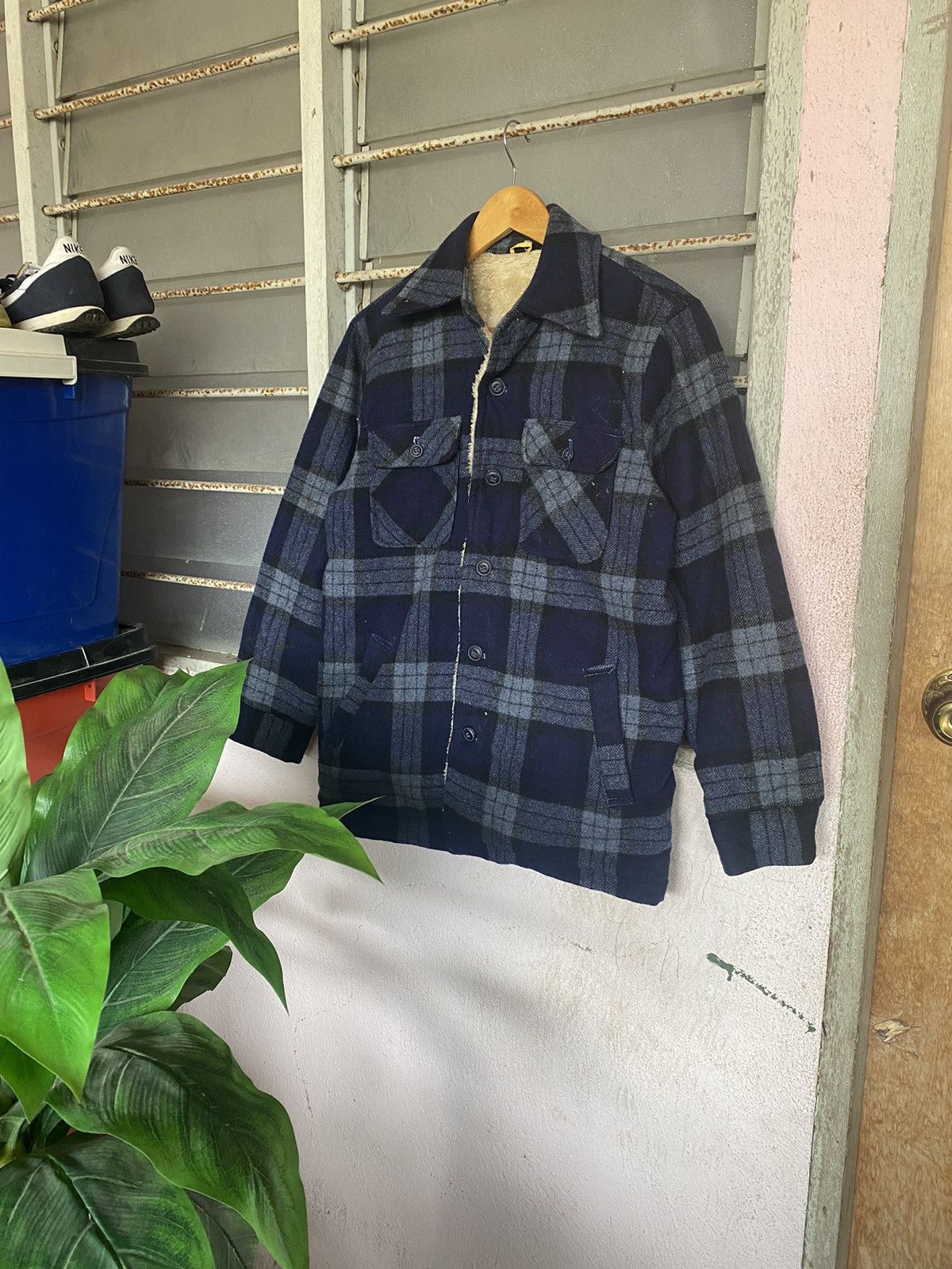 Flannel Japanese Brand Outdoor Life Steals Casual White Line Flannel Jacket Grailed
