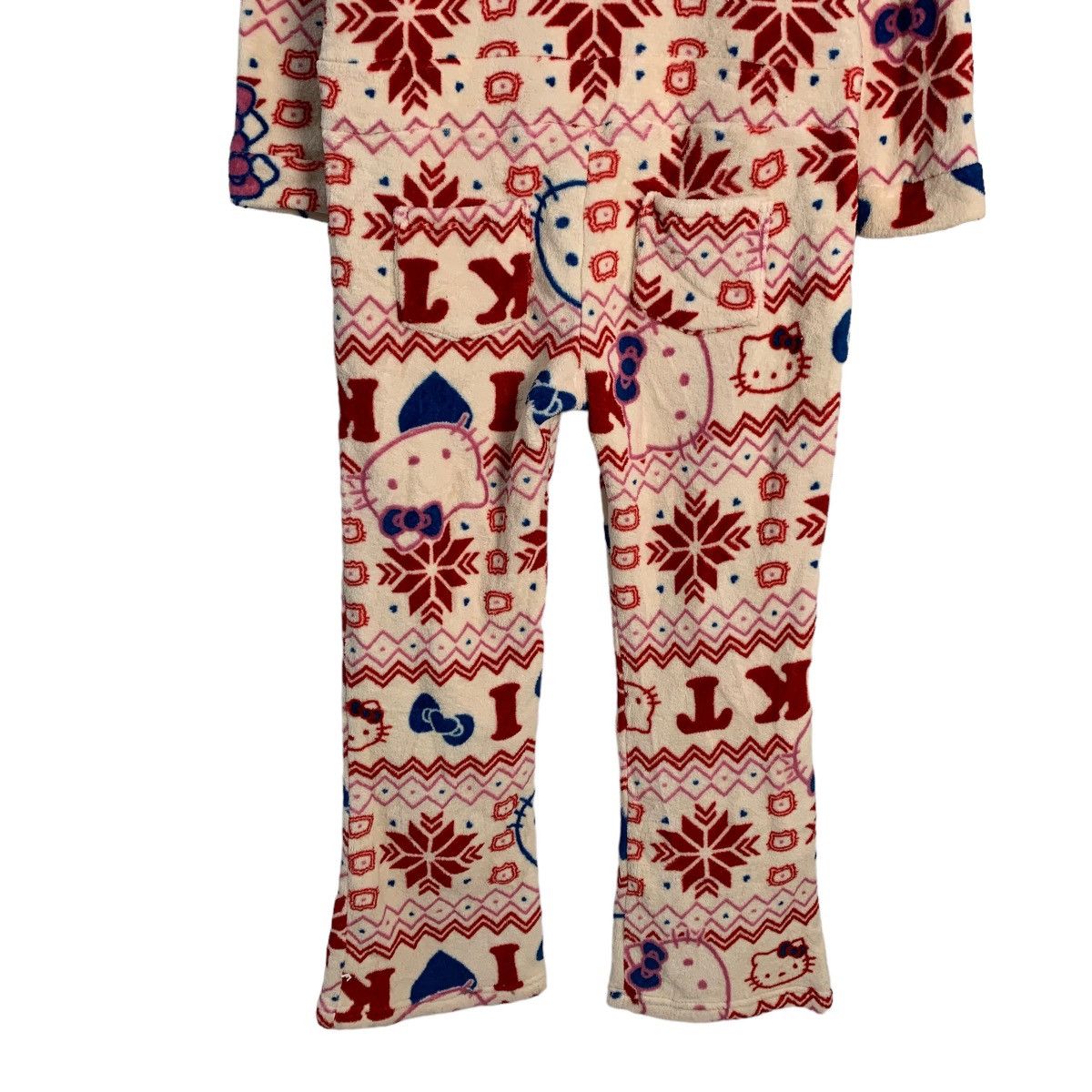 Japanese Brand Hello Kitty All Over Print Ear Hooded Fleece Overall Size M / US 6-8 / IT 42-44 - 8 Thumbnail