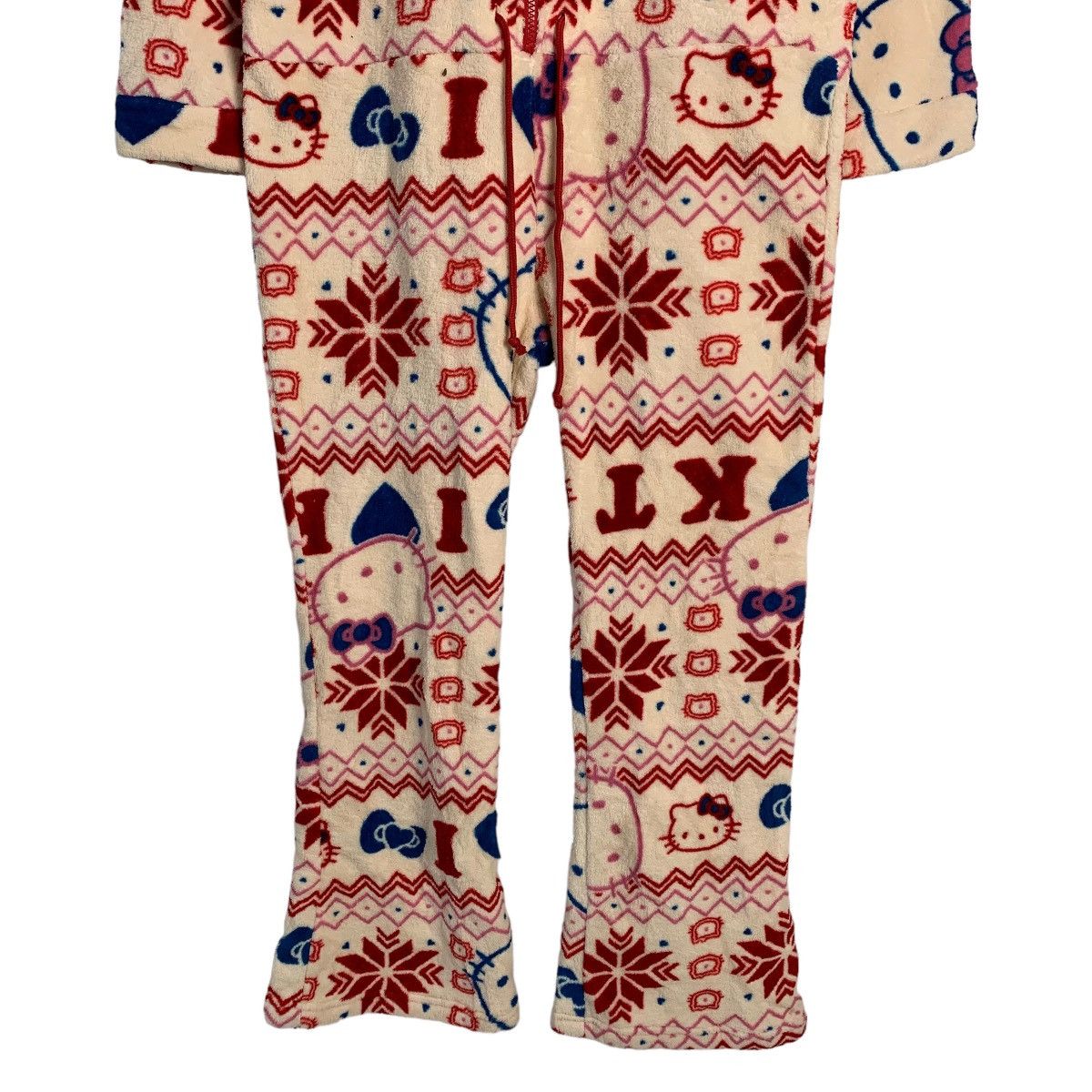 Japanese Brand Hello Kitty All Over Print Ear Hooded Fleece Overall Size M / US 6-8 / IT 42-44 - 2 Thumbnail