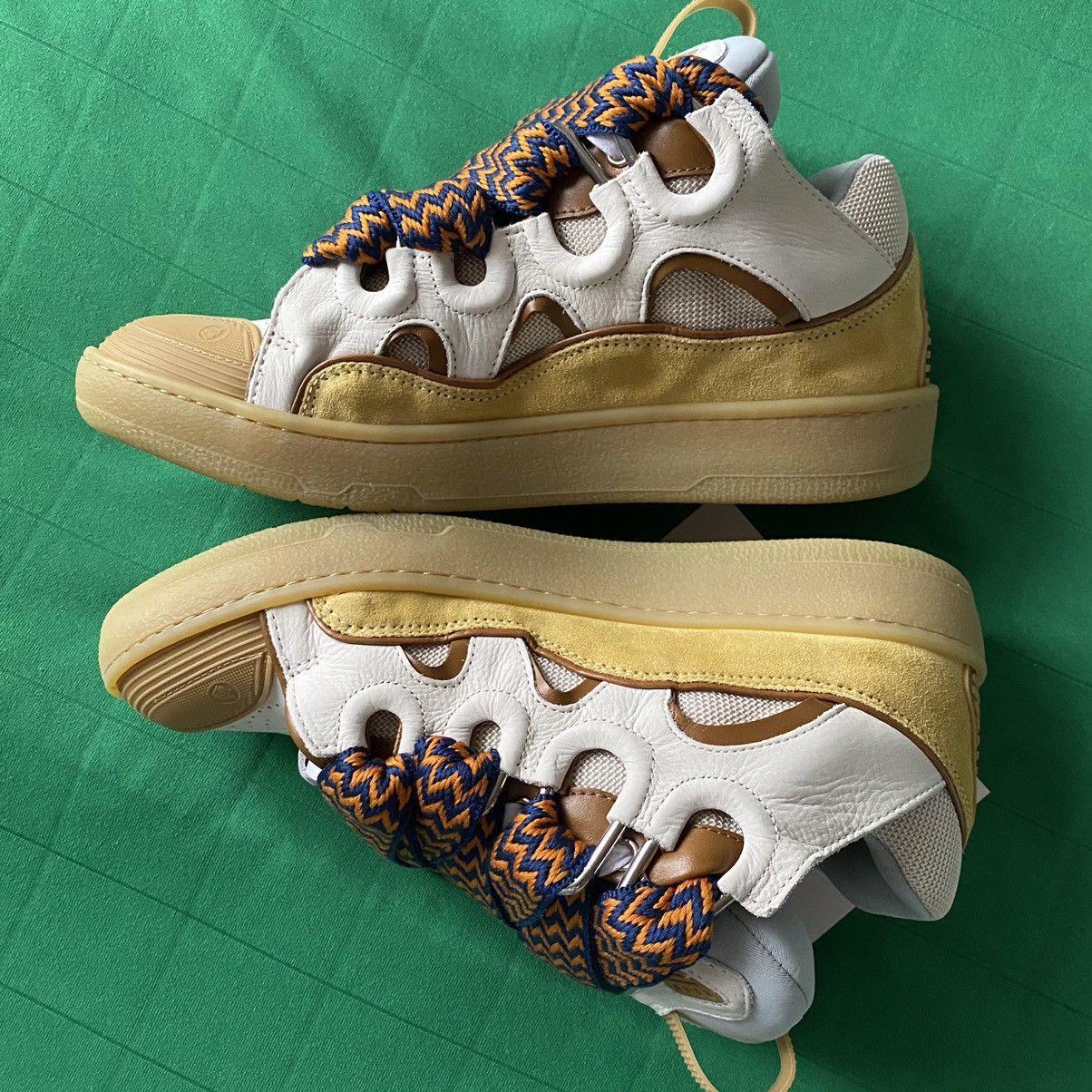 Lanvin Lanvin Curb Skate Sneakers in Beige Orange Size US 8 / EU 41 - 11 Thumbnail