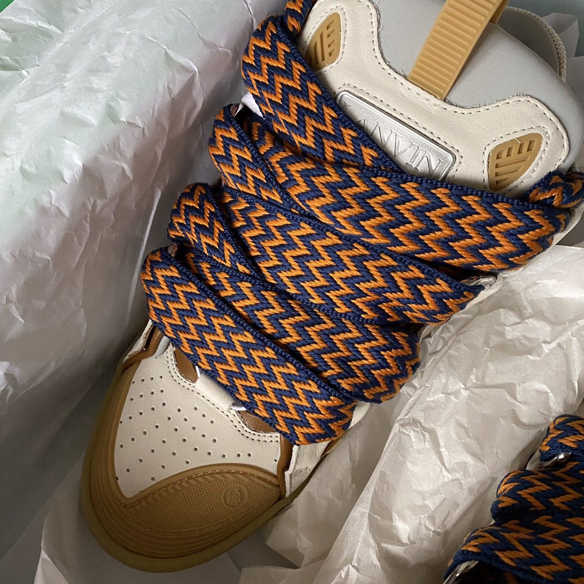 Lanvin Lanvin Curb Skate Sneakers in Beige Orange Size US 8 / EU 41 - 6 Thumbnail
