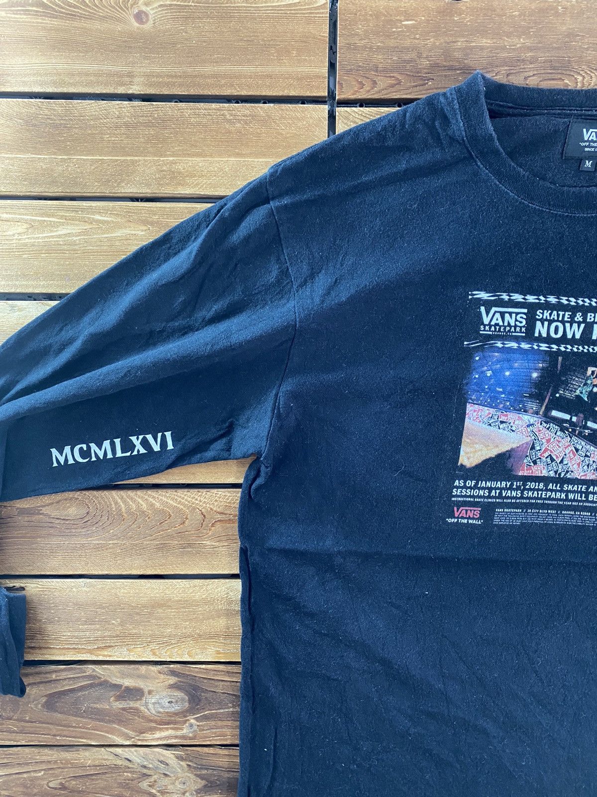 Vans Vans On The Wall Skatepark Skate & Bmx Riding Big Logo Sz M Size US M / EU 48-50 / 2 - 4 Thumbnail