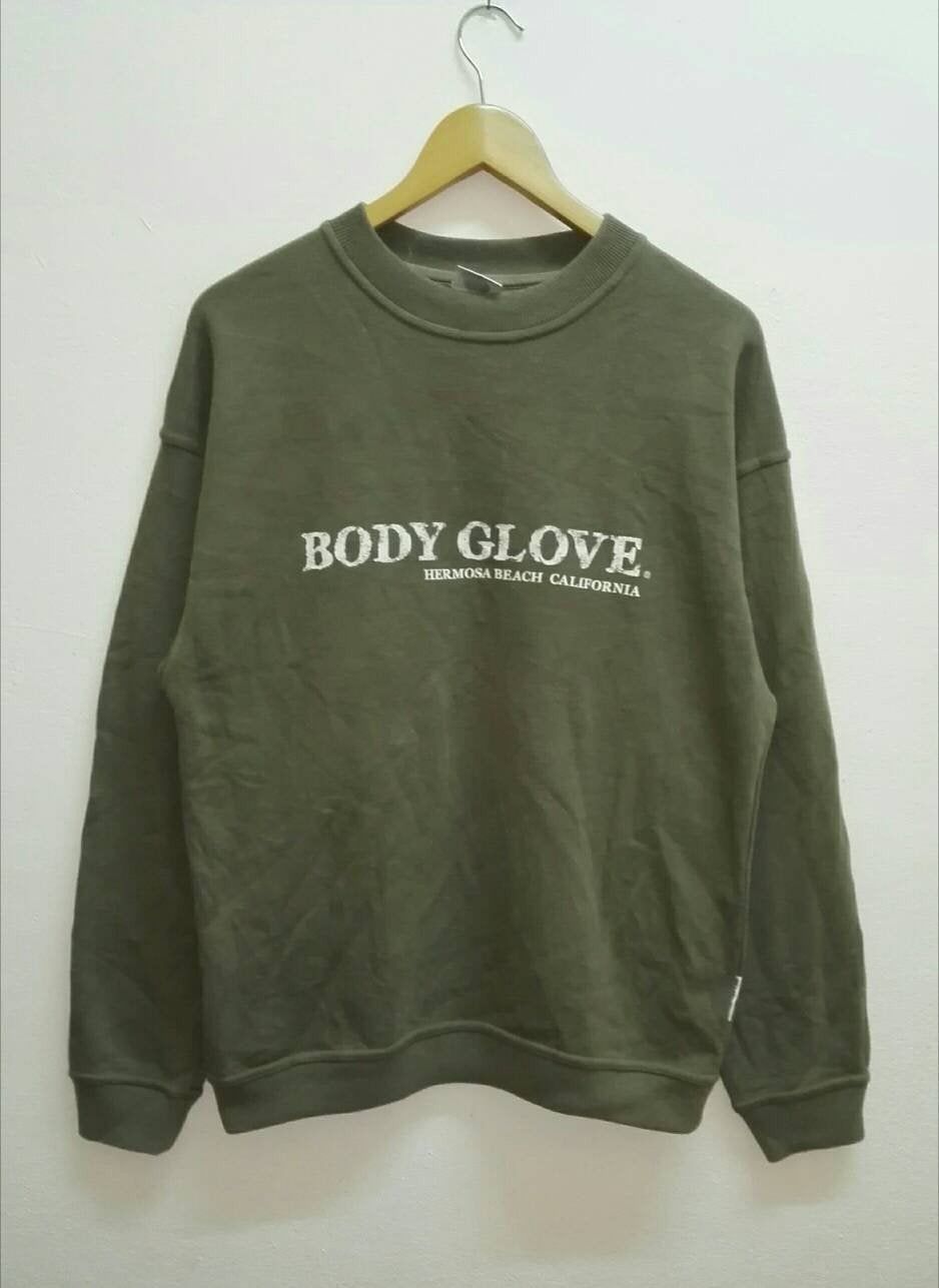 image of Sweatshirt Body Glove Hermosa Beach California in Army Green, Men's (Size Medium)