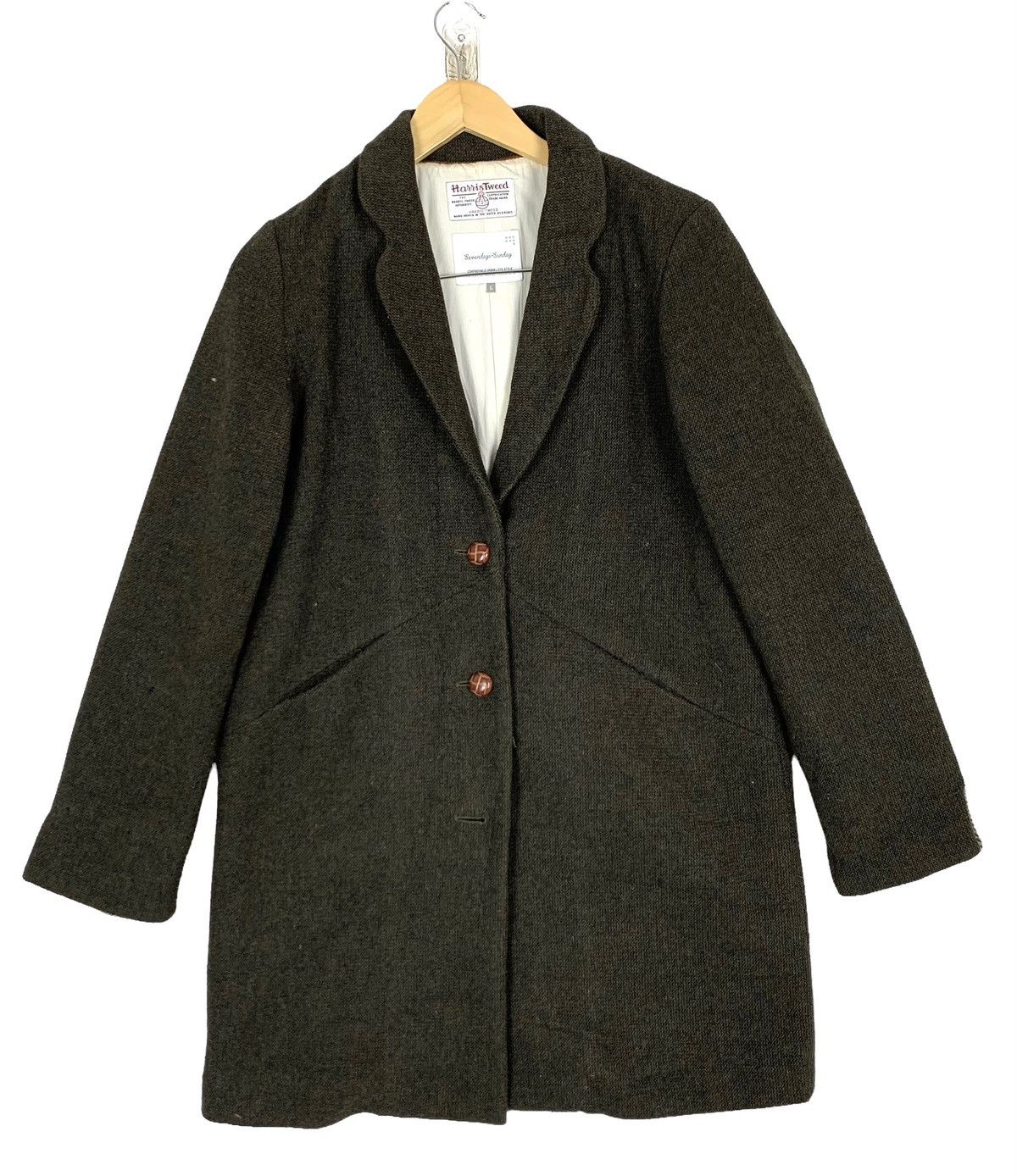Harris Tweed Vintage Harris Tweed X Sevenday Sunday Coat Jacket Size US S / EU 44-46 / 1 - 1 Thumbnail