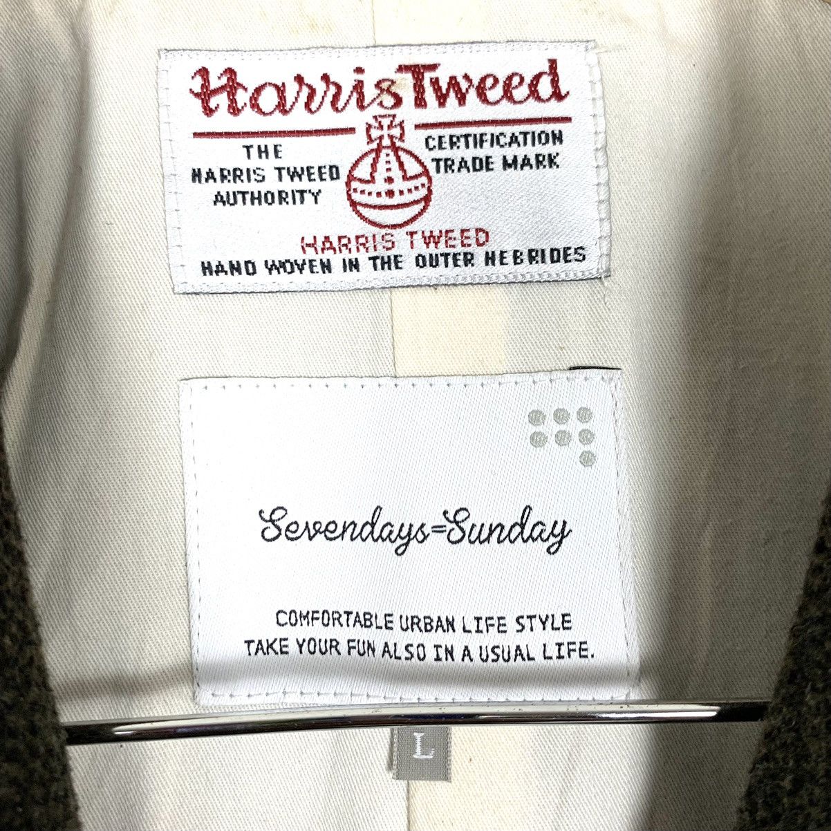 Harris Tweed Vintage Harris Tweed X Sevenday Sunday Coat Jacket Size US S / EU 44-46 / 1 - 8 Thumbnail