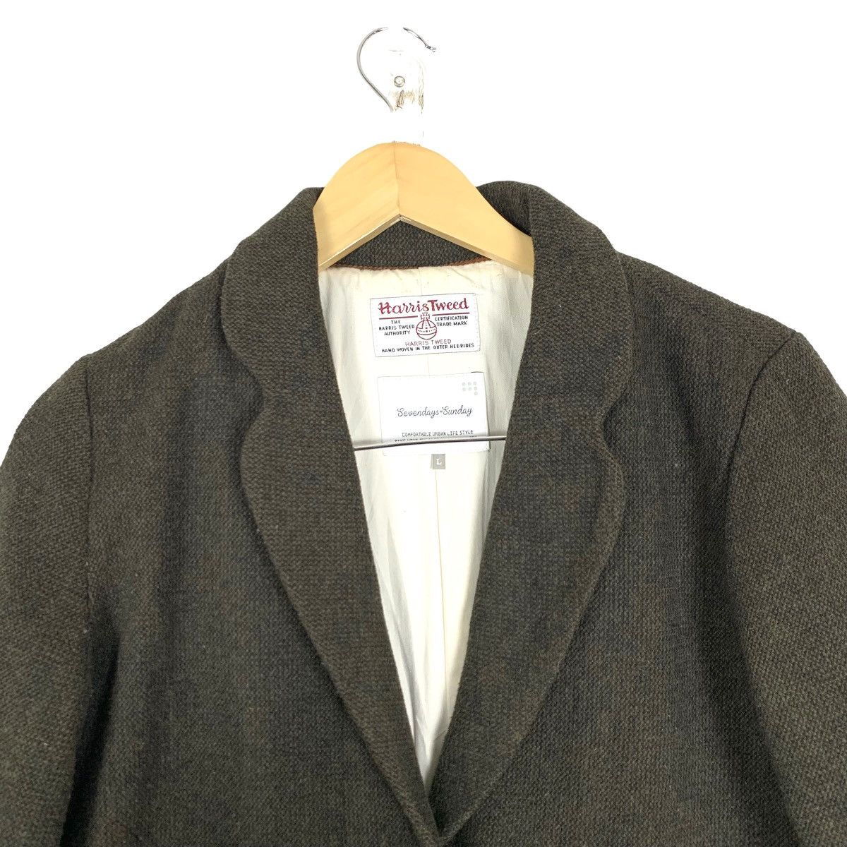 Harris Tweed Vintage Harris Tweed X Sevenday Sunday Coat Jacket Size US S / EU 44-46 / 1 - 2 Thumbnail