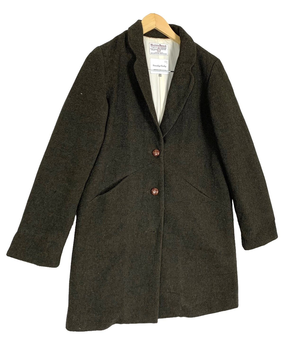 Harris Tweed Vintage Harris Tweed X Sevenday Sunday Coat Jacket Size US S / EU 44-46 / 1 - 3 Thumbnail