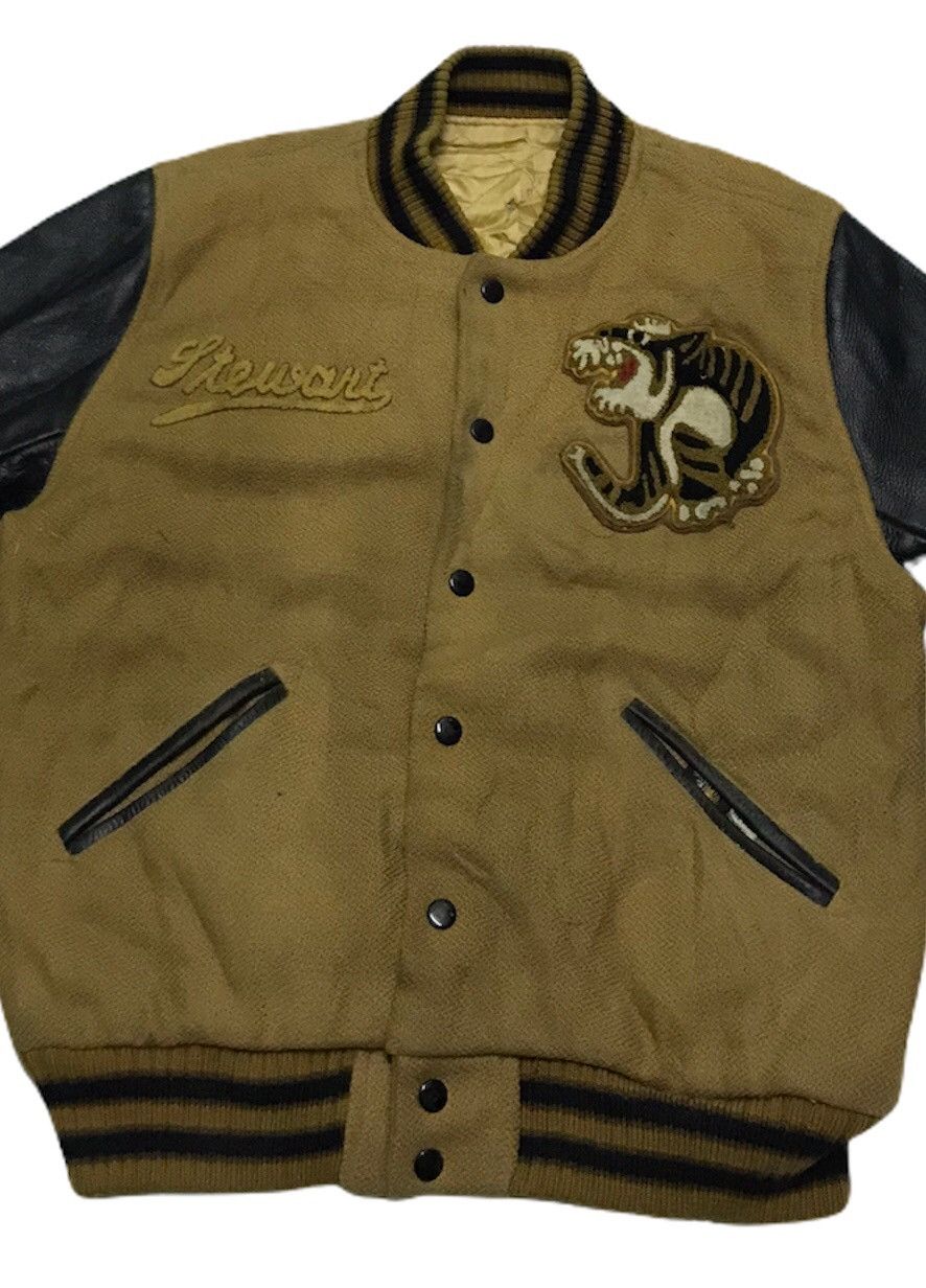 Vintage 🔥rare🔥Vintage 80s Calif varsity jacket leather sleeve Size US M / EU 48-50 / 2 - 6 Thumbnail