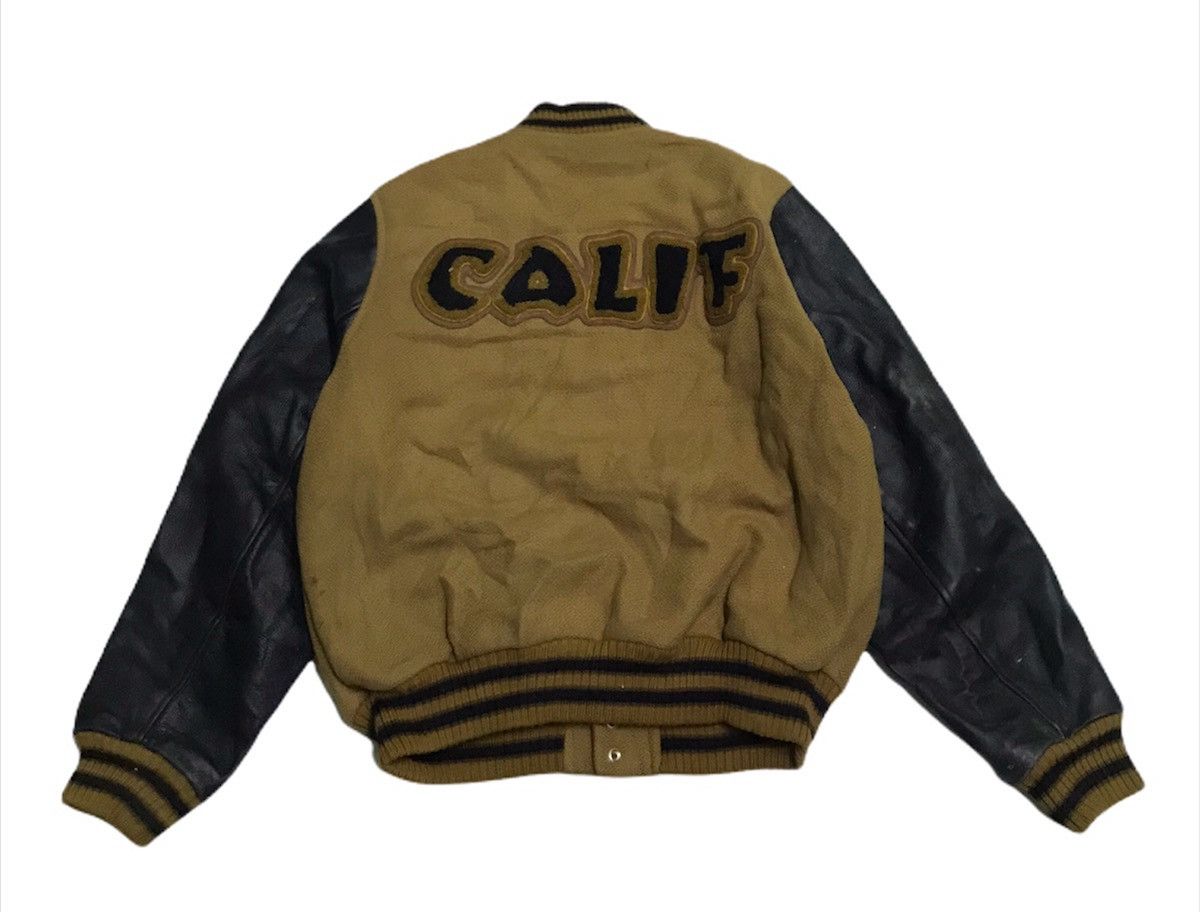 Vintage 🔥rare🔥Vintage 80s Calif varsity jacket leather sleeve Size US M / EU 48-50 / 2 - 7 Thumbnail