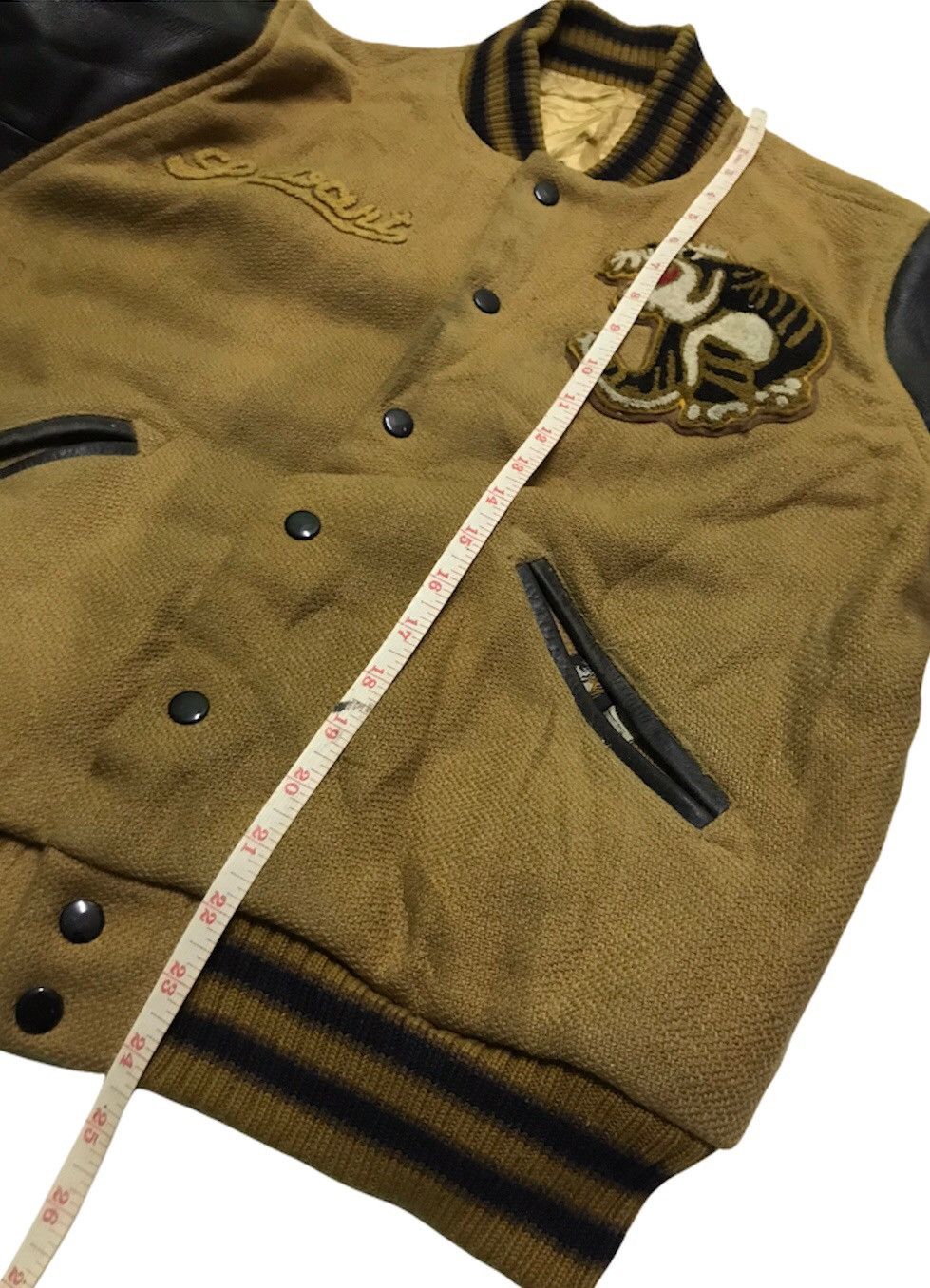 Vintage 🔥rare🔥Vintage 80s Calif varsity jacket leather sleeve Size US M / EU 48-50 / 2 - 12 Thumbnail