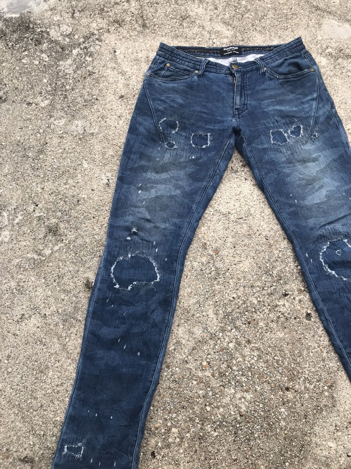 Number (N)ine Vintage Rare Number Nine Relax Distress Denim Pants Size US 32 / EU 48 - 3 Thumbnail