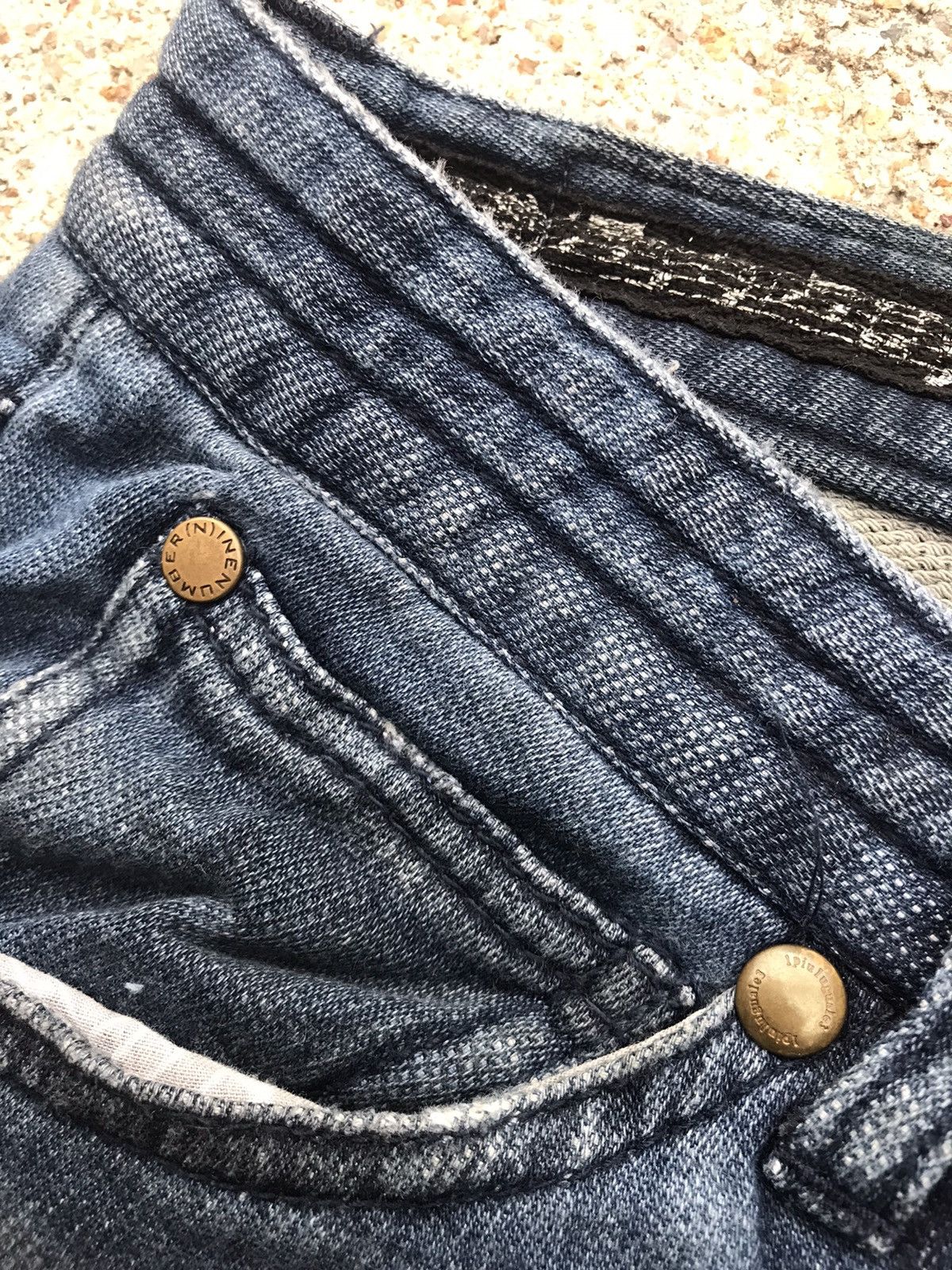 Number (N)ine Vintage Rare Number Nine Relax Distress Denim Pants Size US 32 / EU 48 - 6 Thumbnail