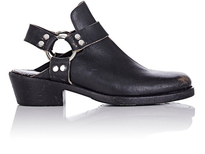 グランドホールセール Balenciaga Balenciaga Black Distressed Leather Harness-strap 靴
