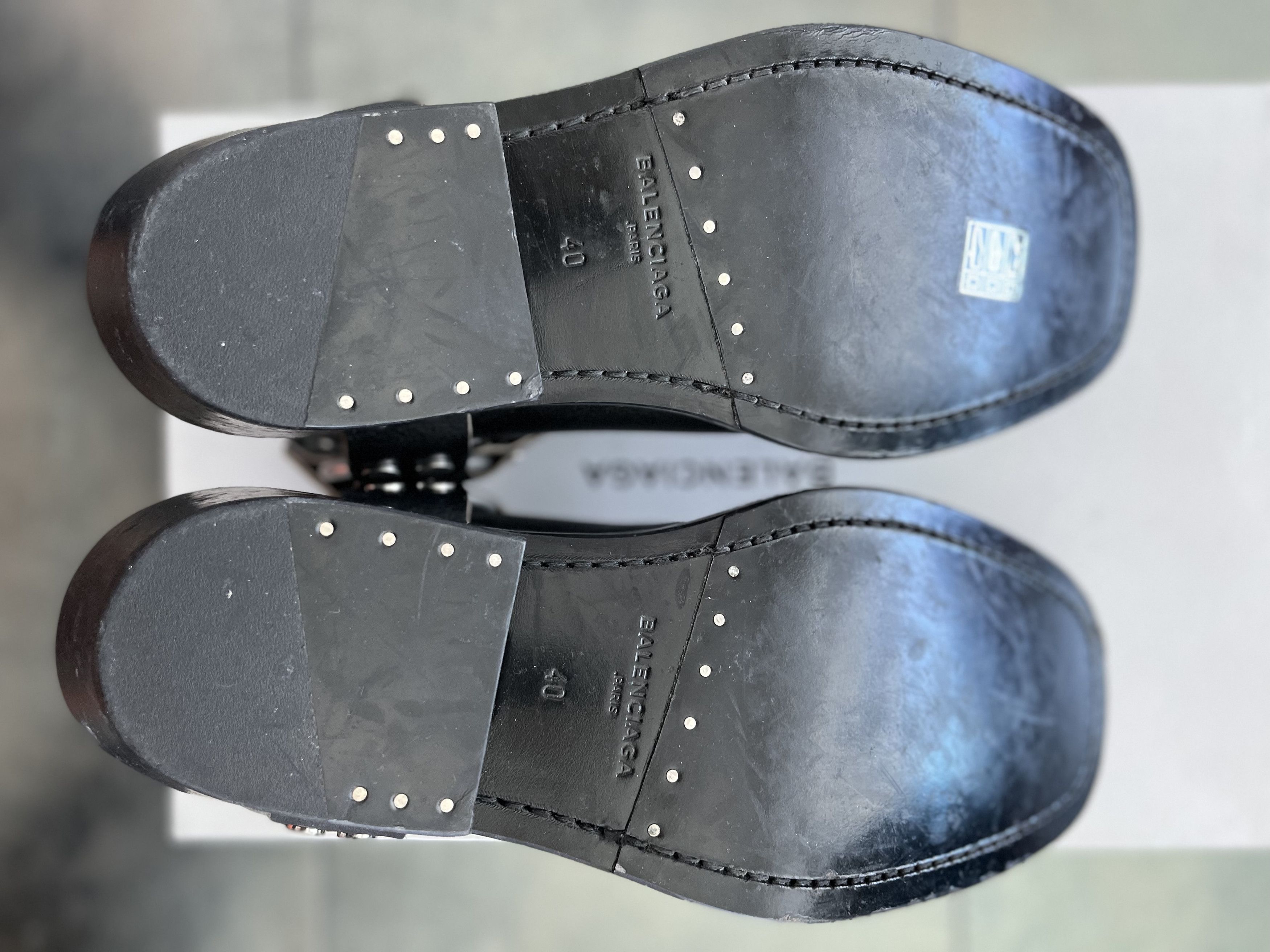 お歳暮 人気 Black Balenciaga Balenciaga Distressed Harness-strap Leather 靴
