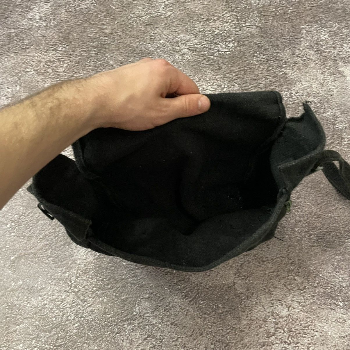 Vintage Vintage Y2K Black Canvas Crossbody Bag Military Streetwear O Size ONE SIZE - 6 Thumbnail