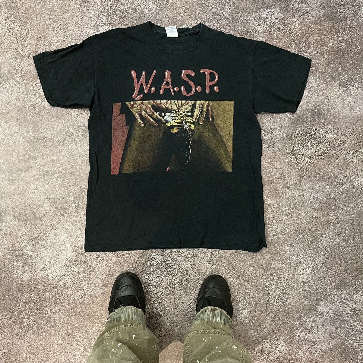 Vintage Vintage 90s W.A.S.P Band Graphic Tee Grunge Dark Wide Leg L Size US L / EU 52-54 / 3 - 1 Thumbnail