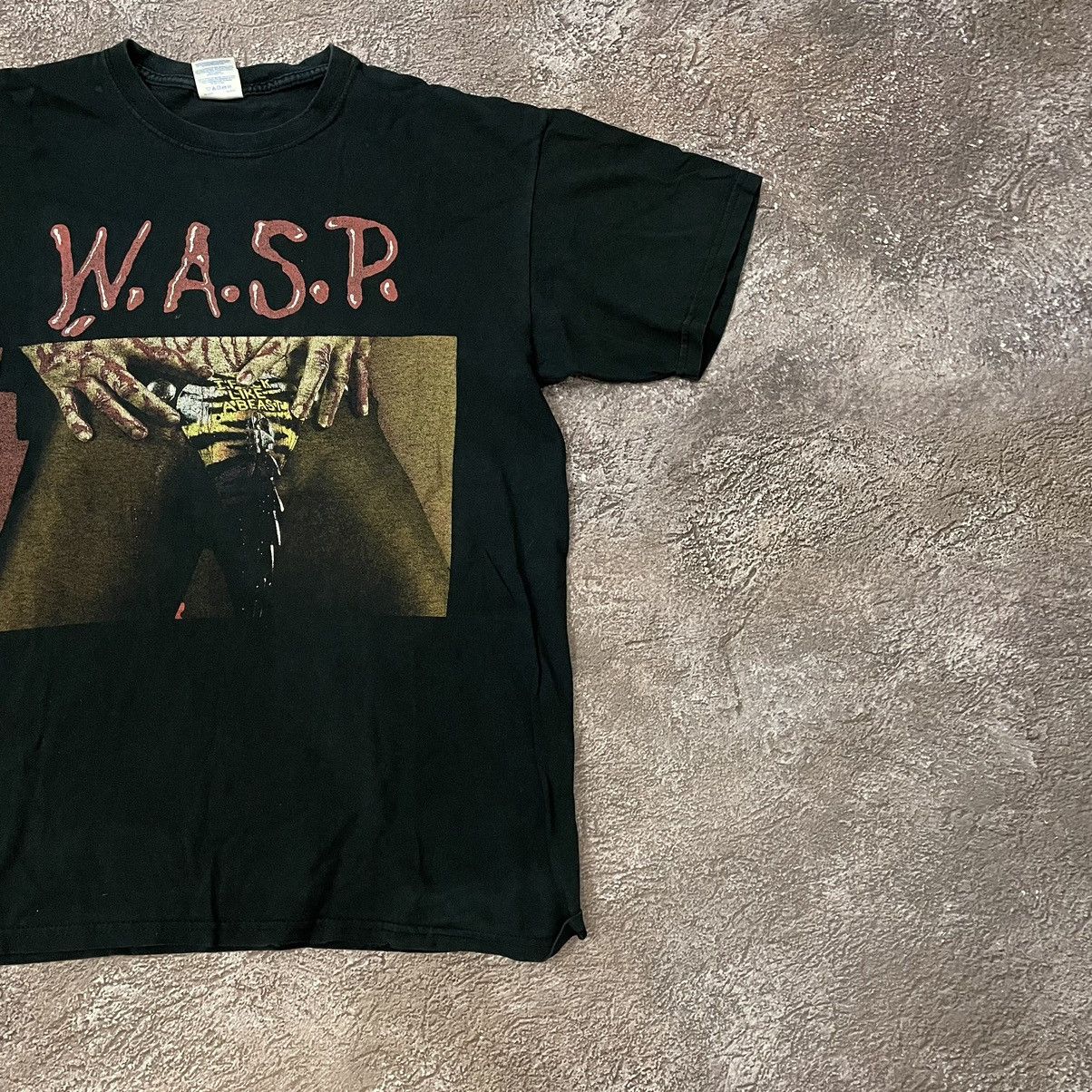 Vintage Vintage 90s W.A.S.P Band Graphic Tee Grunge Dark Wide Leg L Size US L / EU 52-54 / 3 - 3 Thumbnail
