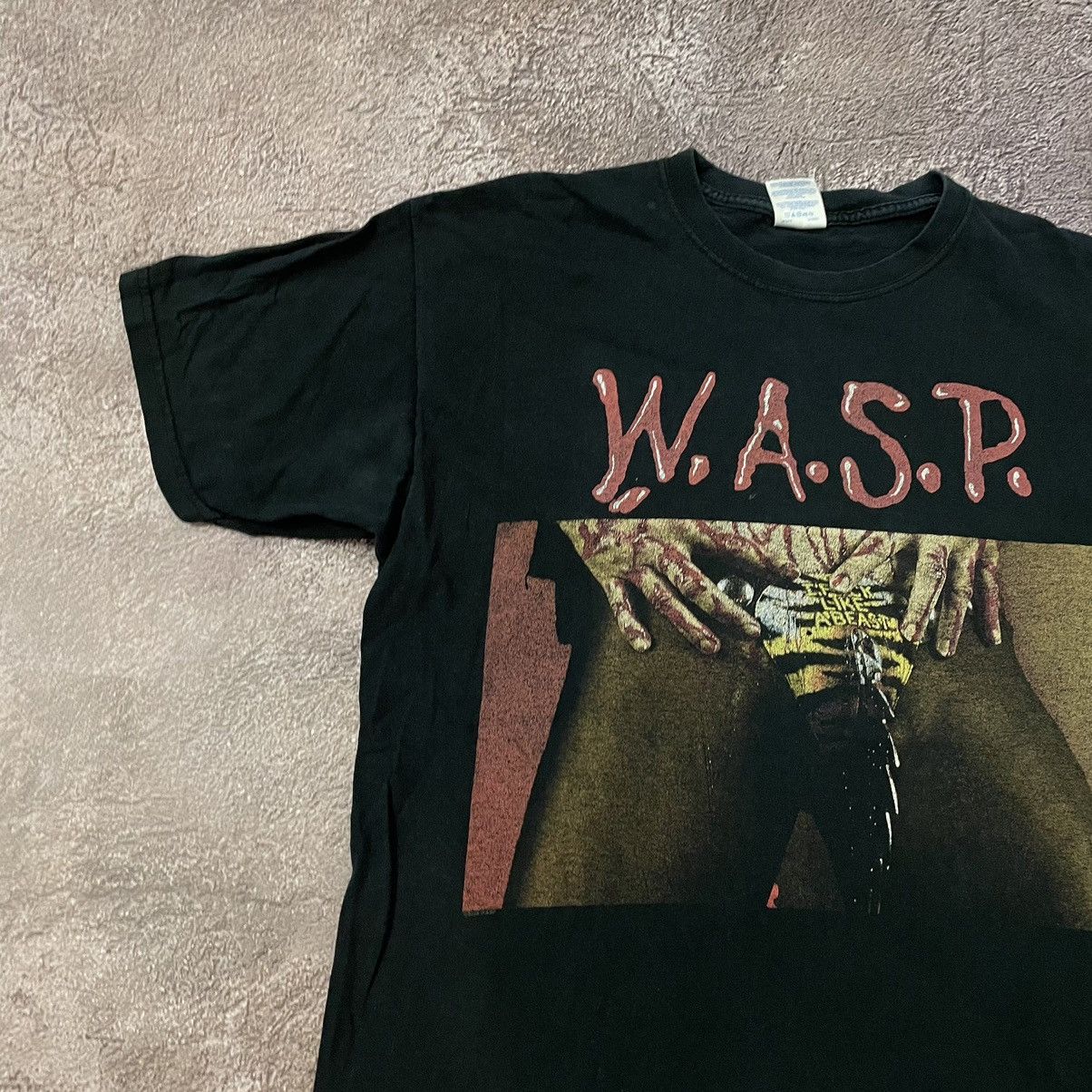 Vintage Vintage 90s W.A.S.P Band Graphic Tee Grunge Dark Wide Leg L Size US L / EU 52-54 / 3 - 4 Thumbnail
