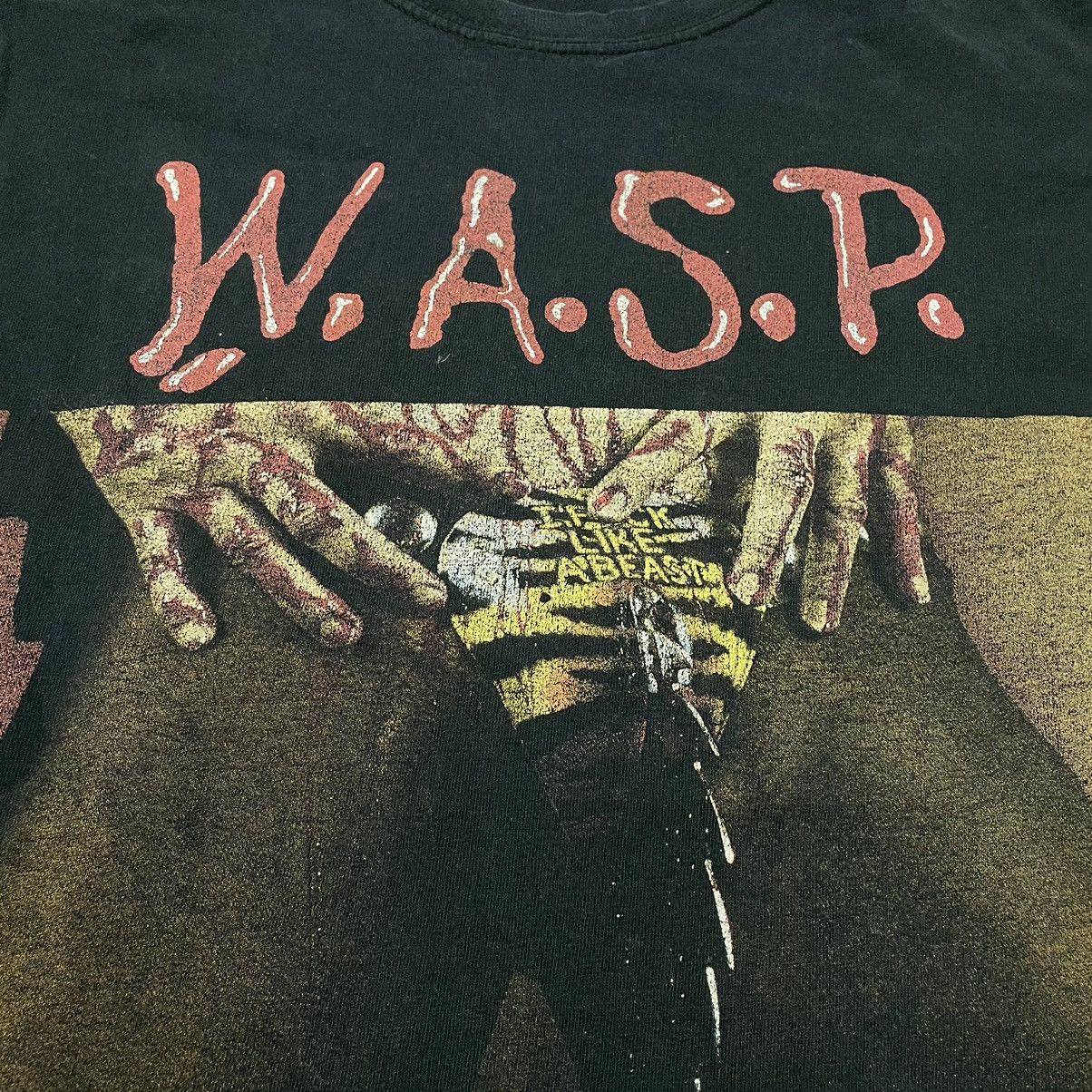 Vintage Vintage 90s W.A.S.P Band Graphic Tee Grunge Dark Wide Leg L Size US L / EU 52-54 / 3 - 6 Thumbnail