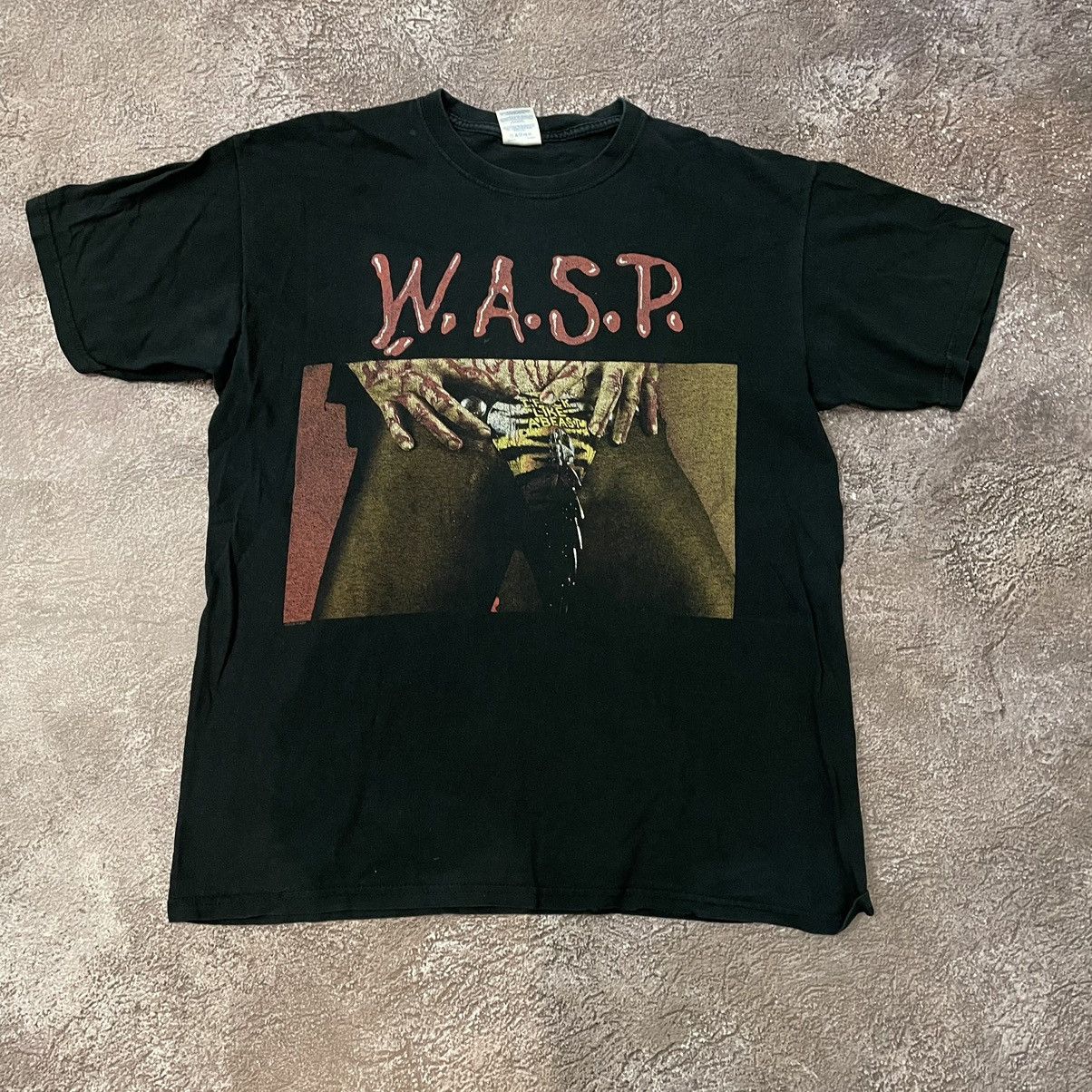 Vintage Vintage 90s W.A.S.P Band Graphic Tee Grunge Dark Wide Leg L Size US L / EU 52-54 / 3 - 2 Thumbnail
