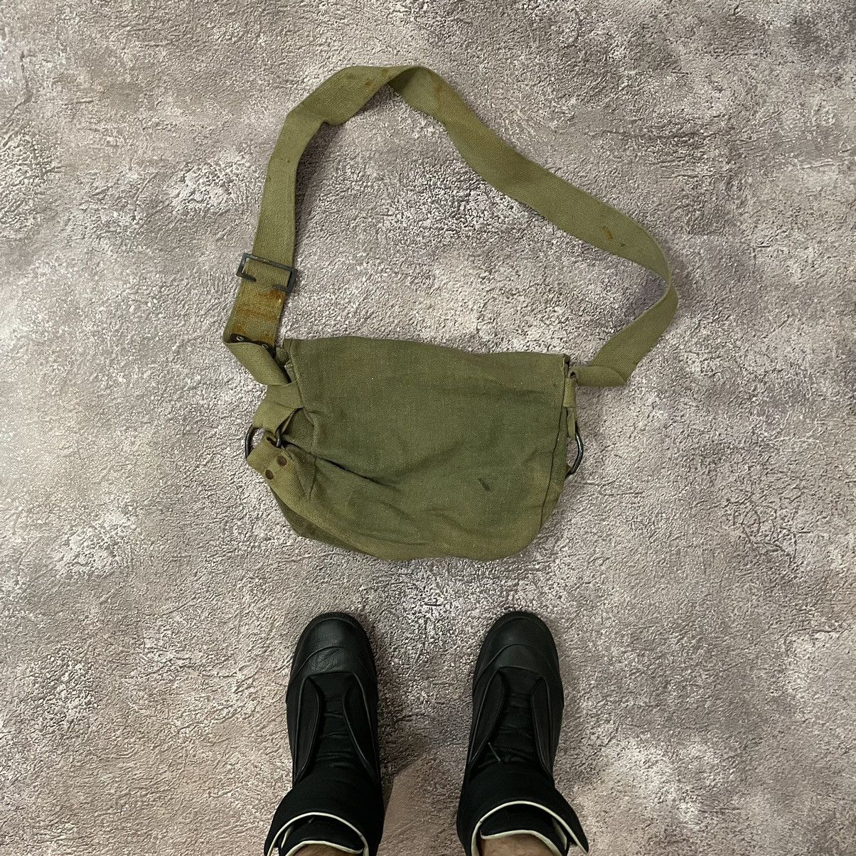 Vintage Vintage Y2K Military Canvas Crossbody Bag Olive Green OS Size ONE SIZE - 9 Thumbnail