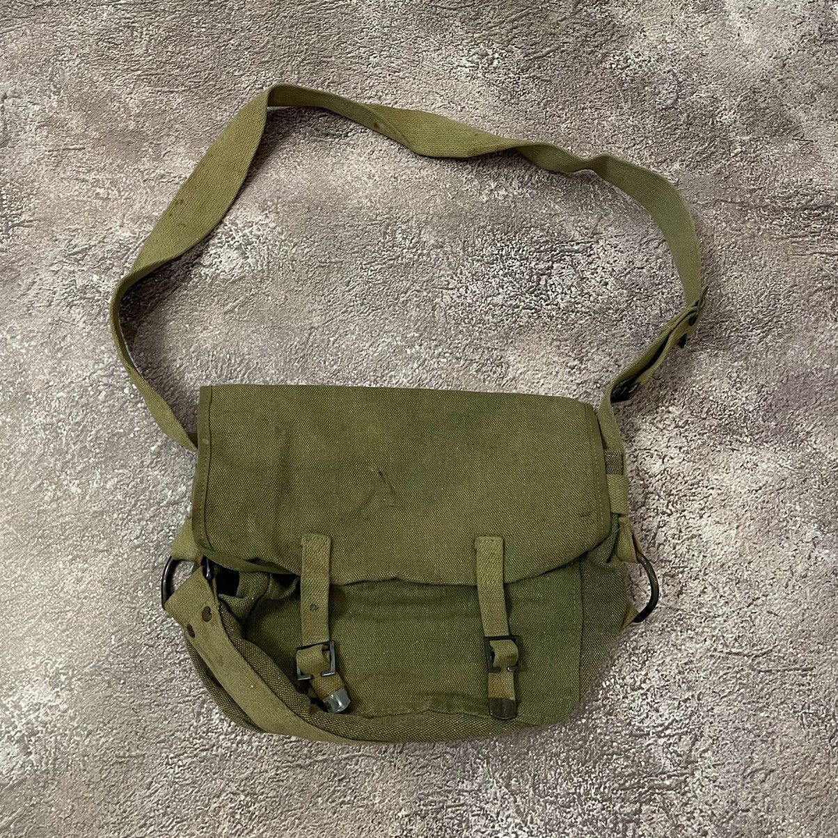 Vintage Vintage Y2K Military Canvas Crossbody Bag Olive Green OS Size ONE SIZE - 3 Thumbnail