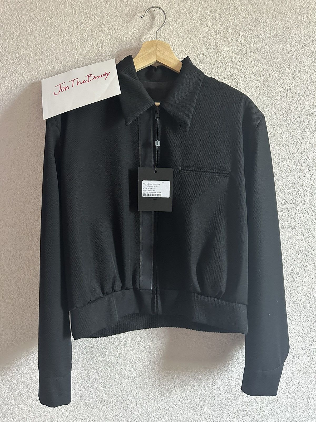 Kiko Kostadinov × Mackintosh 0001 Black Wool Textured Crop