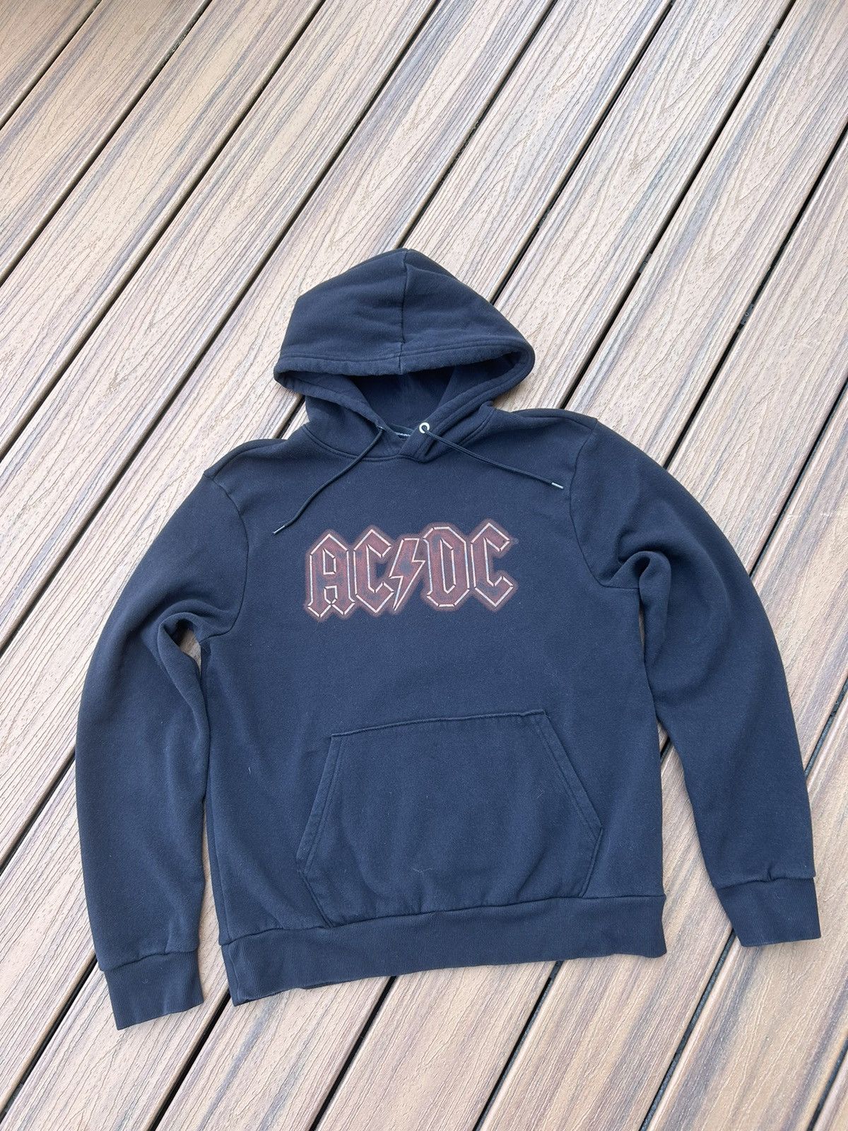 Ac/Dc AC/DC Black Lightning Logo Hoodie | Grailed