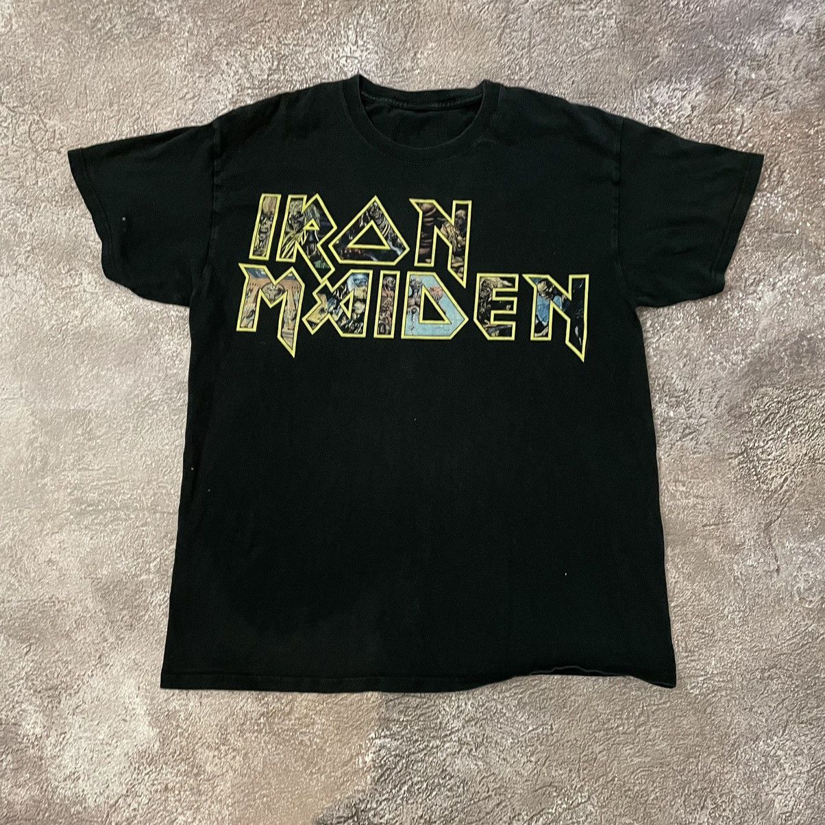 Vintage Vintage 90s Iron Maiden Band Tee Graphic Grunge Black Boxy M Size US M / EU 48-50 / 2 - 2 Thumbnail