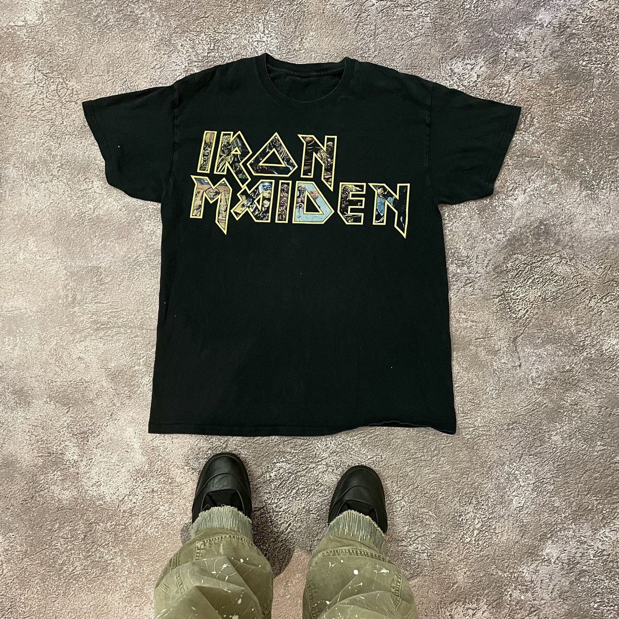 Vintage Vintage 90s Iron Maiden Band Tee Graphic Grunge Black Boxy M Size US M / EU 48-50 / 2 - 1 Thumbnail