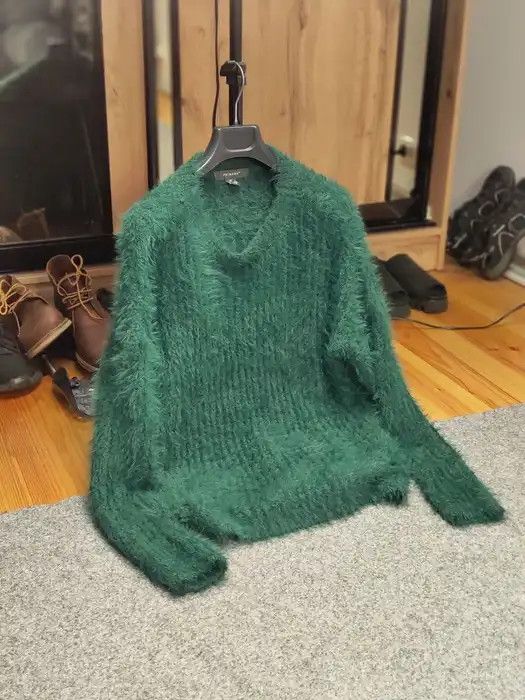 Japanese Brand Vintage Fuzzy Green Mohair Style Japanese Crewneck Sweater Size US S / EU 44-46 / 1 - 10 Thumbnail