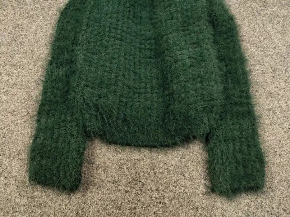 Japanese Brand Vintage Fuzzy Green Mohair Style Japanese Crewneck Sweater Size US S / EU 44-46 / 1 - 4 Thumbnail