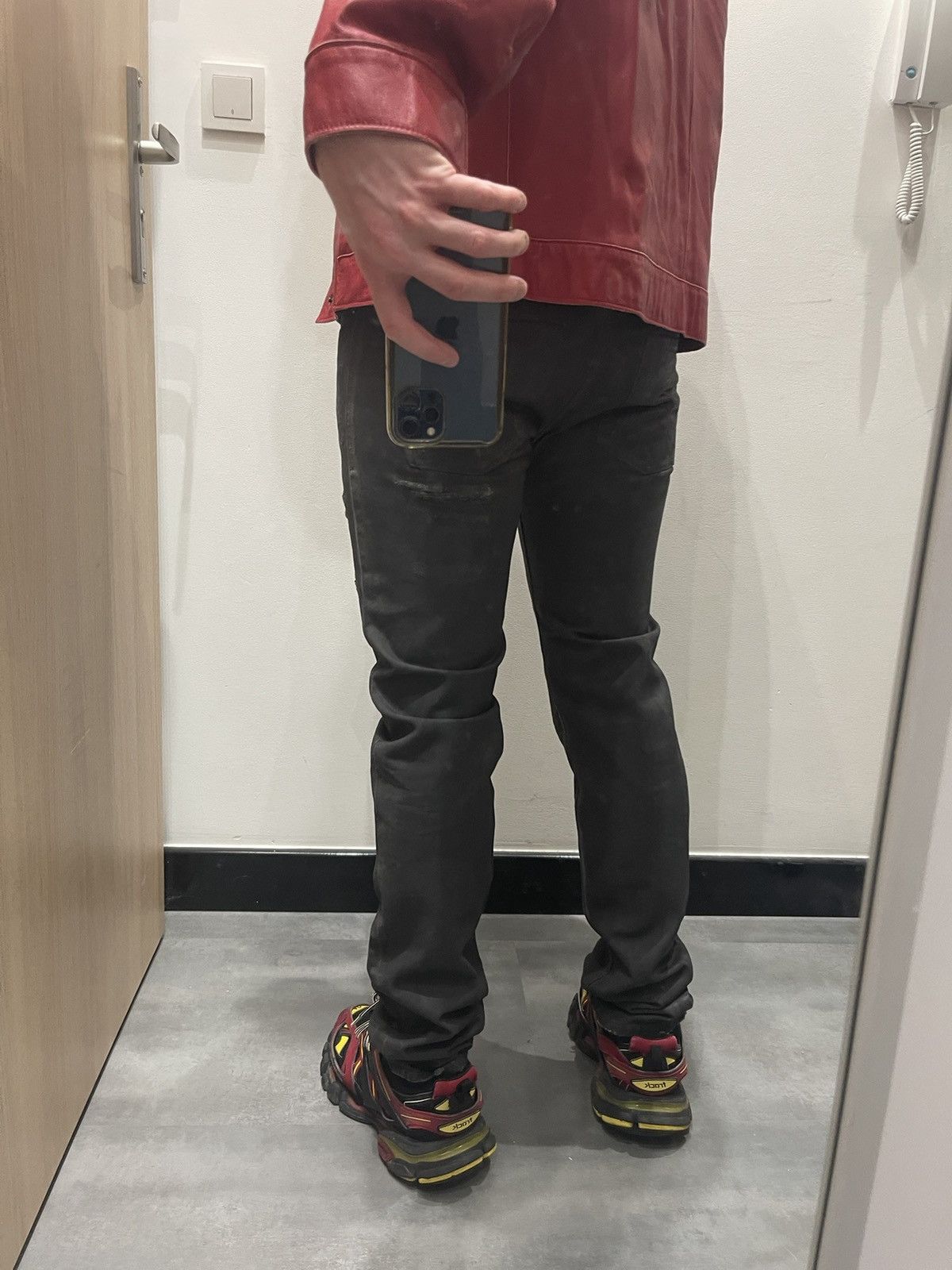 Diesel !DS! Diesel Black Gold Waxed Distressed Dark Grey Denim Size US 32 / EU 48 - 6 Thumbnail