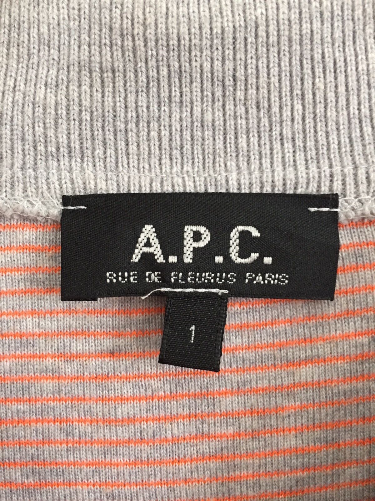 A.P.C. A.P.C. Rue De Fleurus Paris Striped Polo Shirt Size US S / EU 44-46 / 1 - 4 Thumbnail