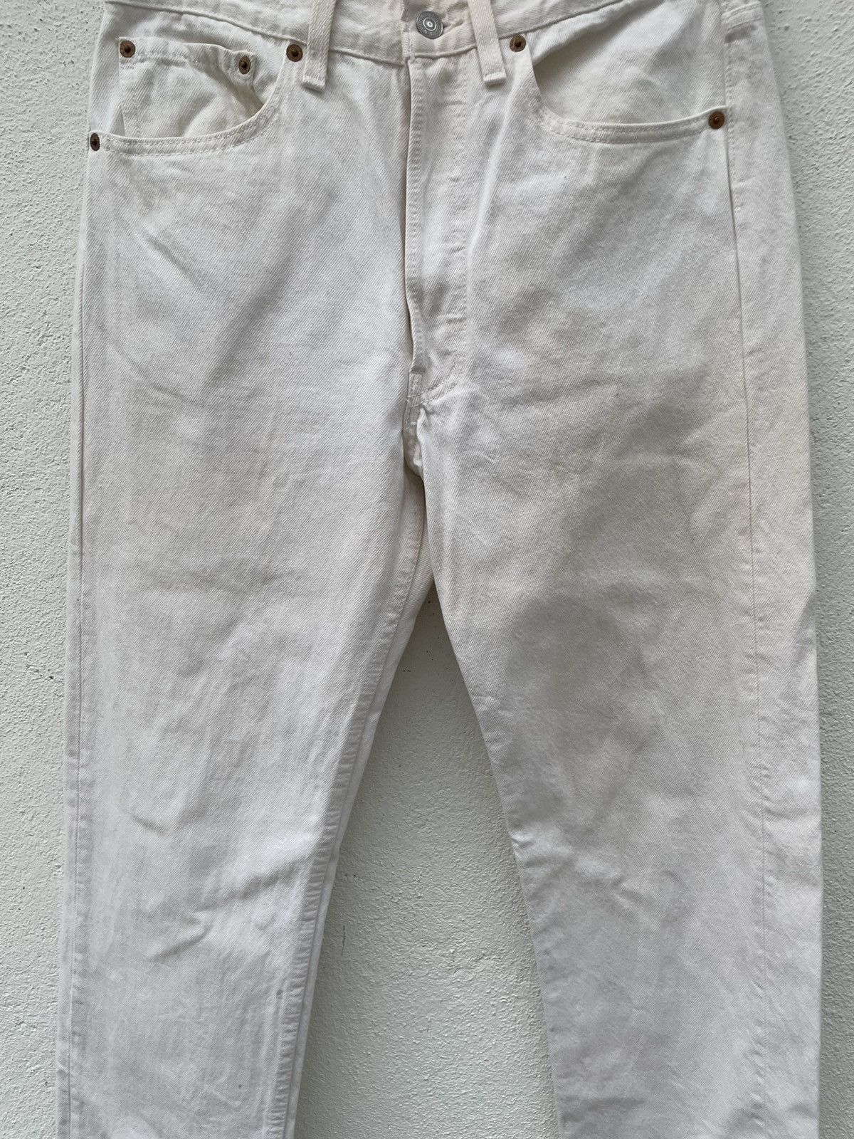 Levi's Vintage Clothing Vintage 90s Levis 501 White Made In USA Denim Jeans Size US 30 / EU 46 - 3 Thumbnail