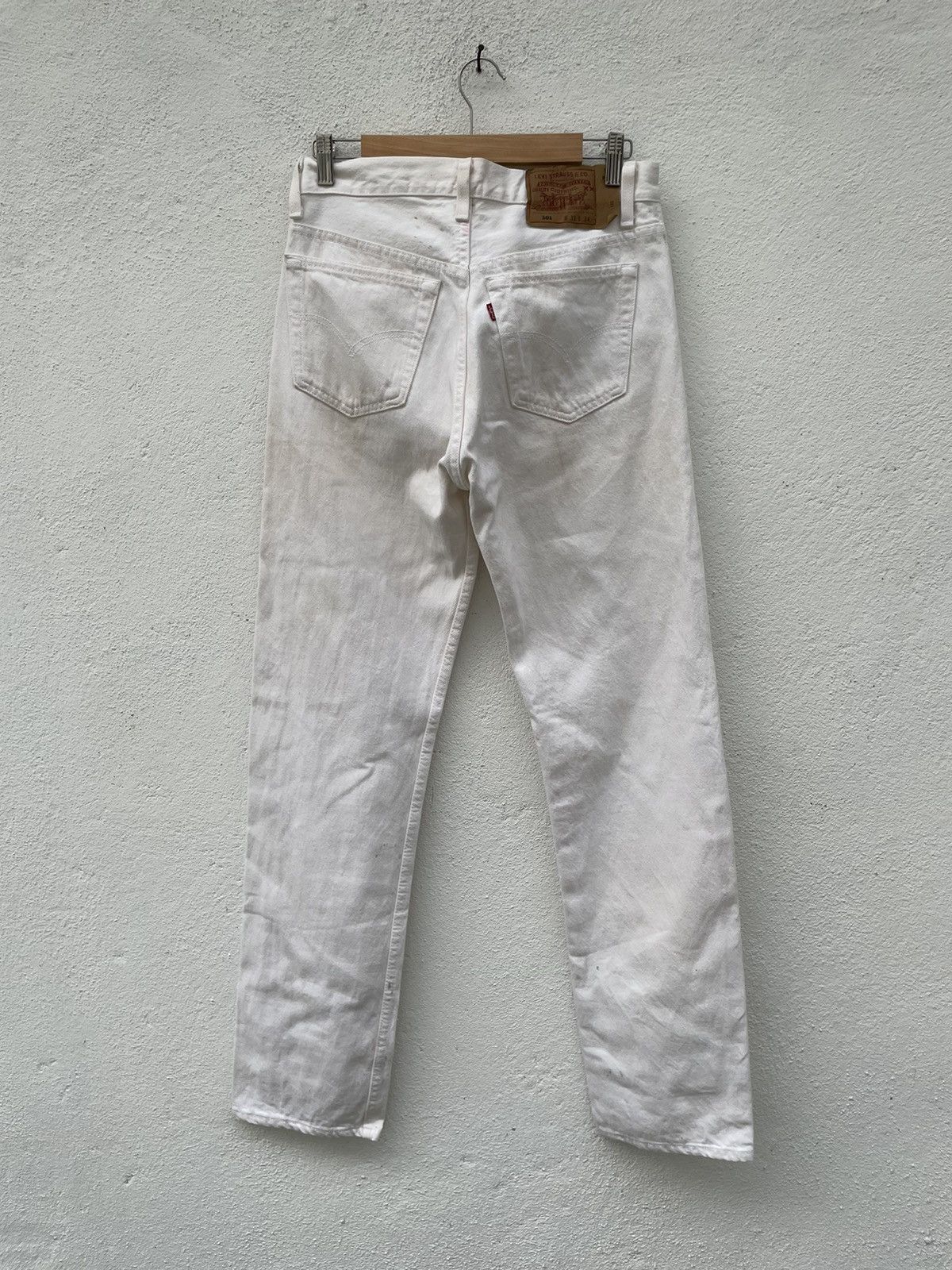 Levi's Vintage Clothing Vintage 90s Levis 501 White Made In USA Denim Jeans Size US 30 / EU 46 - 6 Thumbnail
