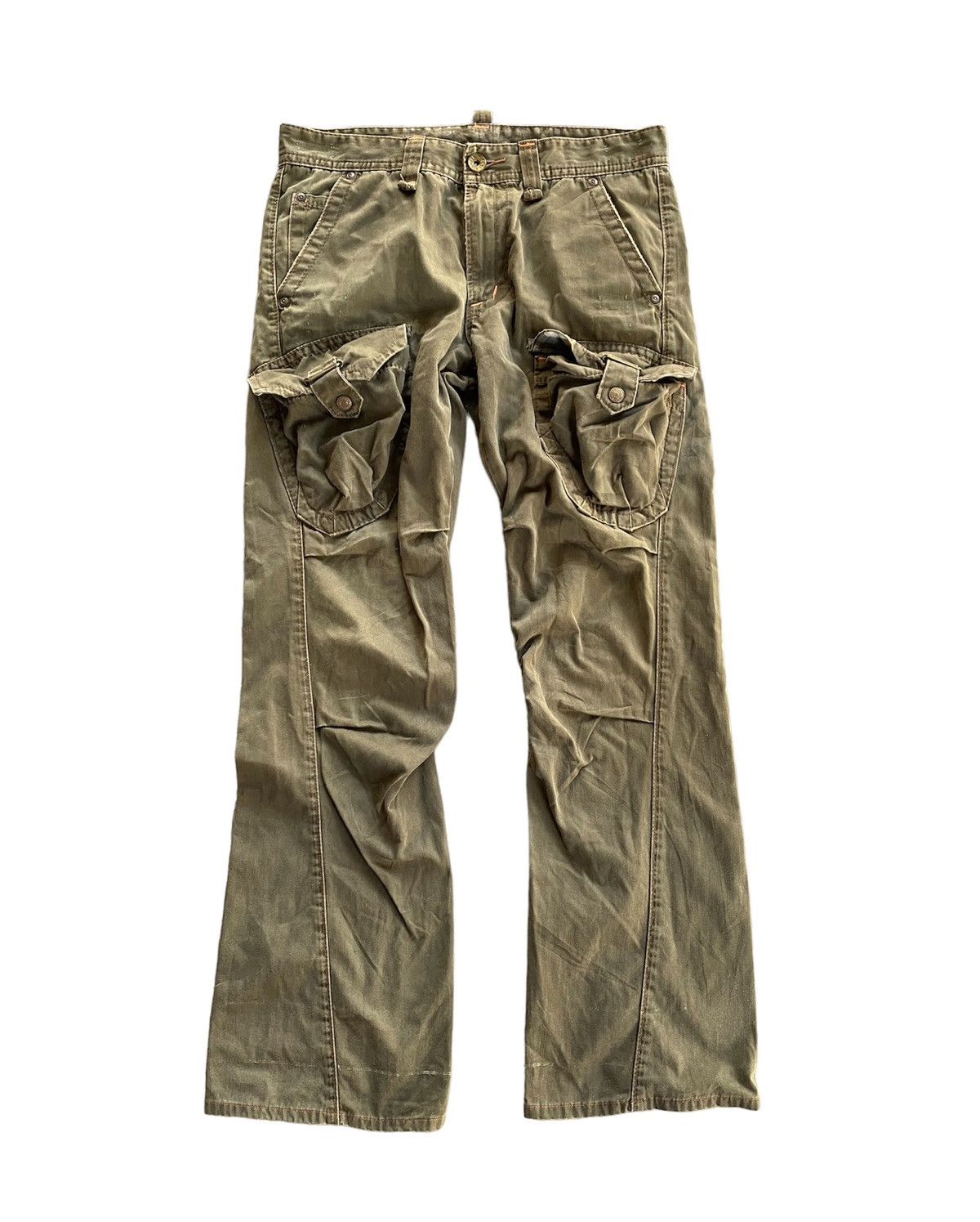 Edwin Vtg 3D Bush Flare cargos Pants Size US 33 - 1 Thumbnail