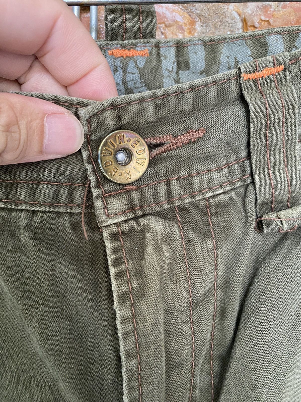 Edwin Vtg 3D Bush Flare cargos Pants Size US 33 - 10 Thumbnail