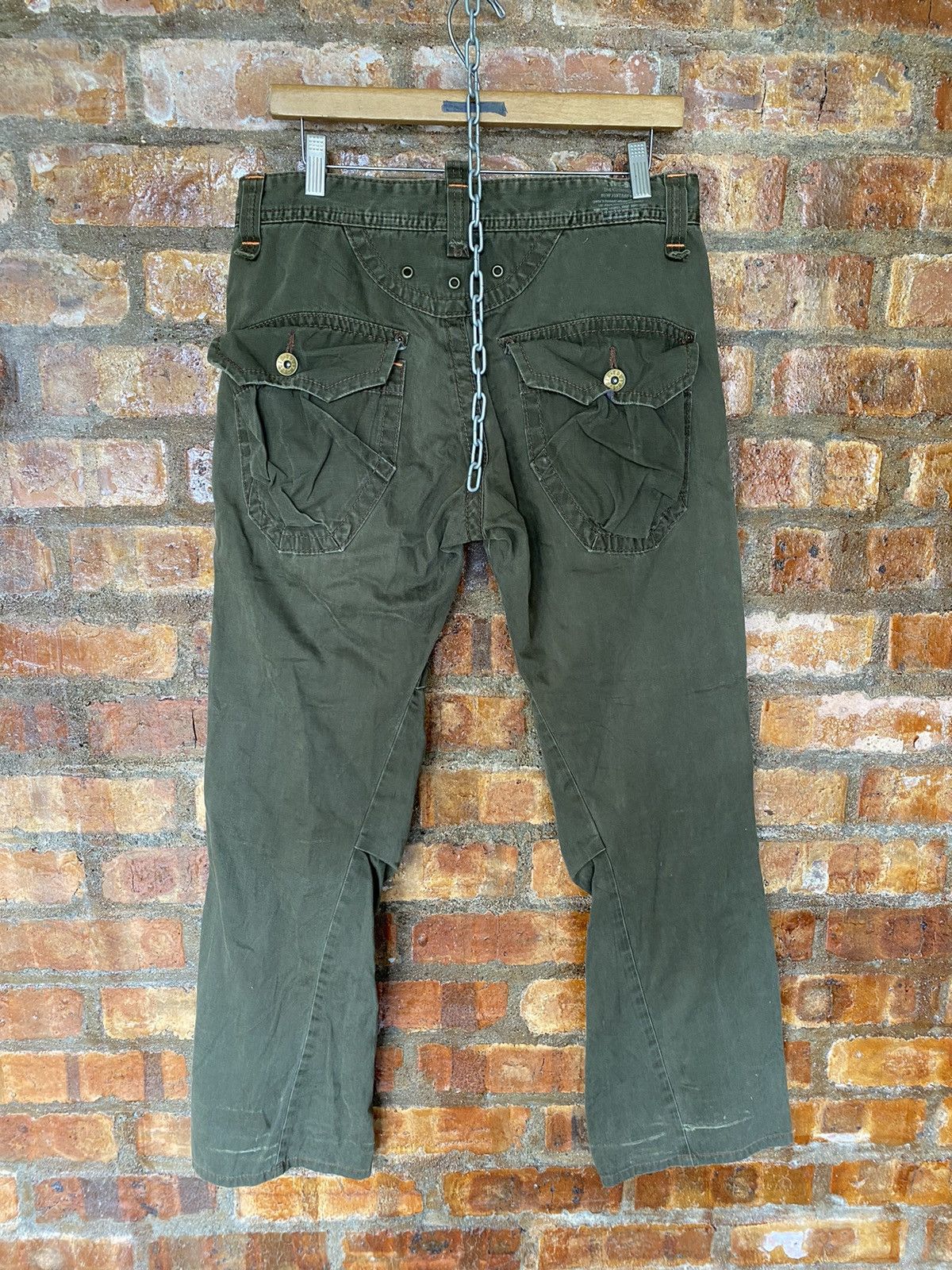 Edwin Vtg 3D Bush Flare cargos Pants Size US 33 - 11 Thumbnail