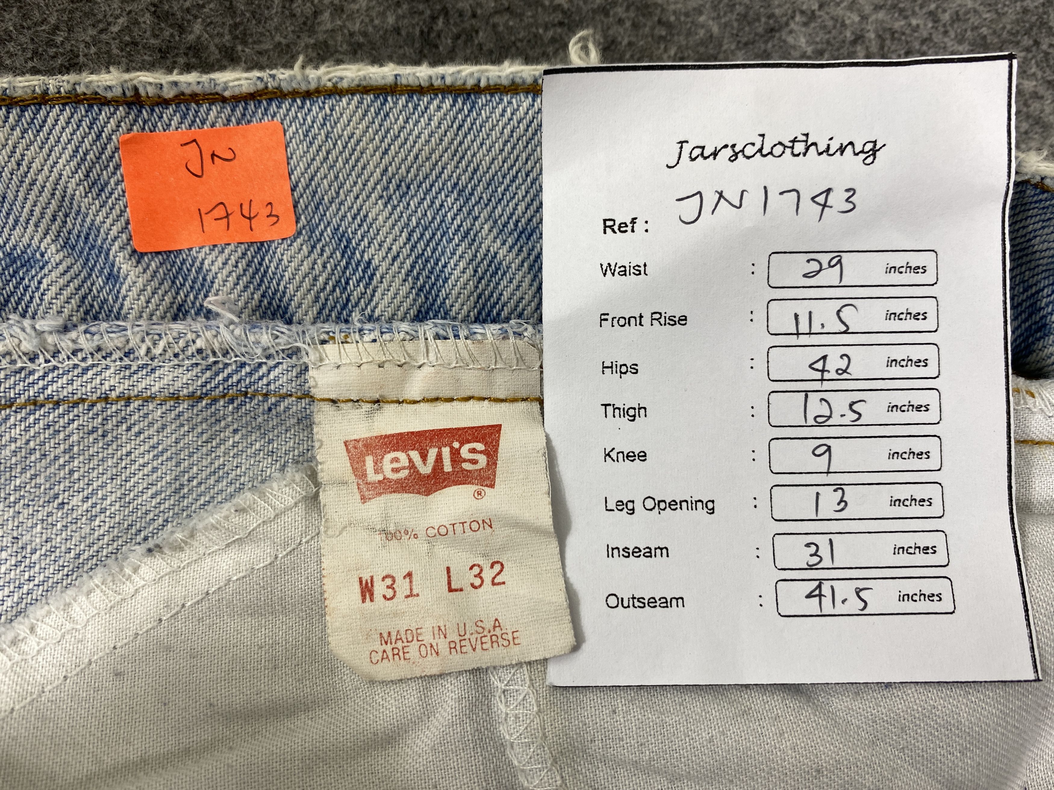 Levi's 90's Light Blue Wash Vintage Levi's 550 USA 29x31 -JN1743 Size US 29 - 7 Thumbnail